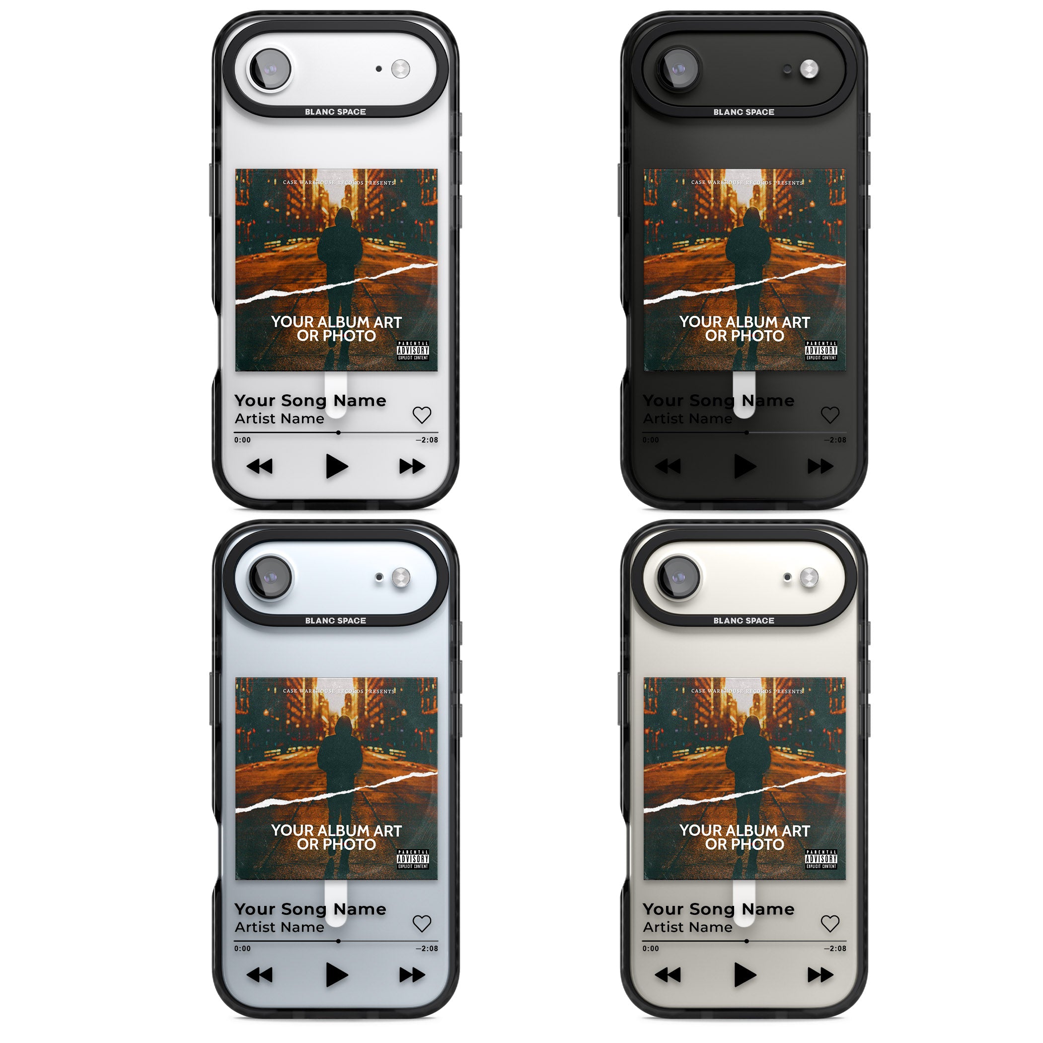 Personalised Album Art iPhone 17 Air Impact Pro Black Phone Case APT Impact Protection