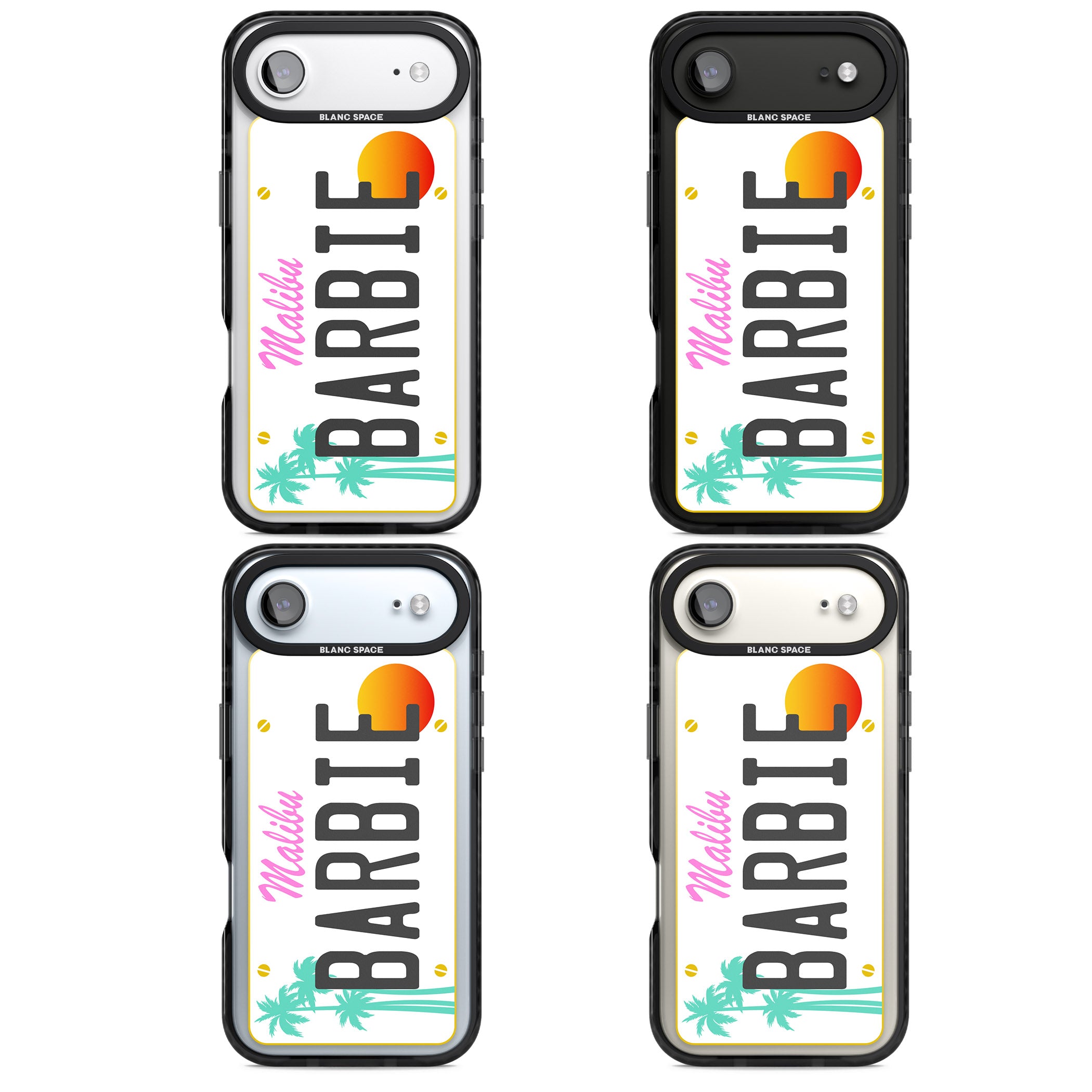 Personalised Malibu License Plate iPhone 17 Air Impact Pro Black Phone Case APT Impact Protection