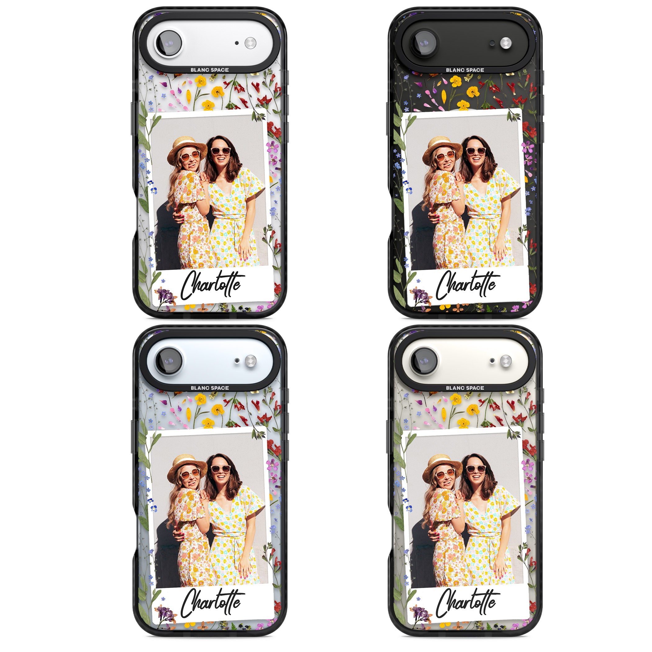 Personalised Wildflower Instant Photo iPhone 17 Air Impact Pro Black Phone Case APT Impact Protection