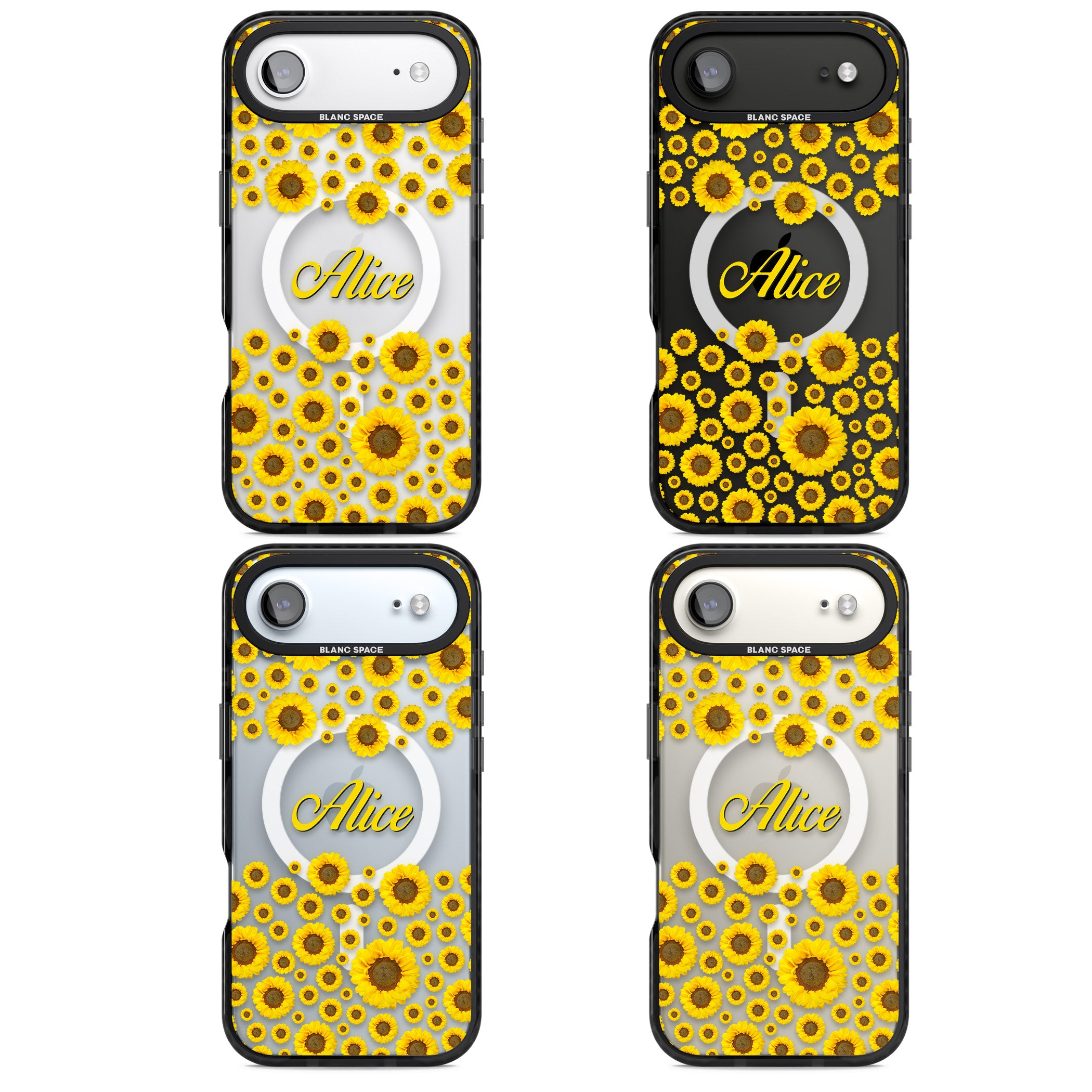 Personalised Sunflowers iPhone 17 Air Impact Pro Black Phone Case APT Impact Protection