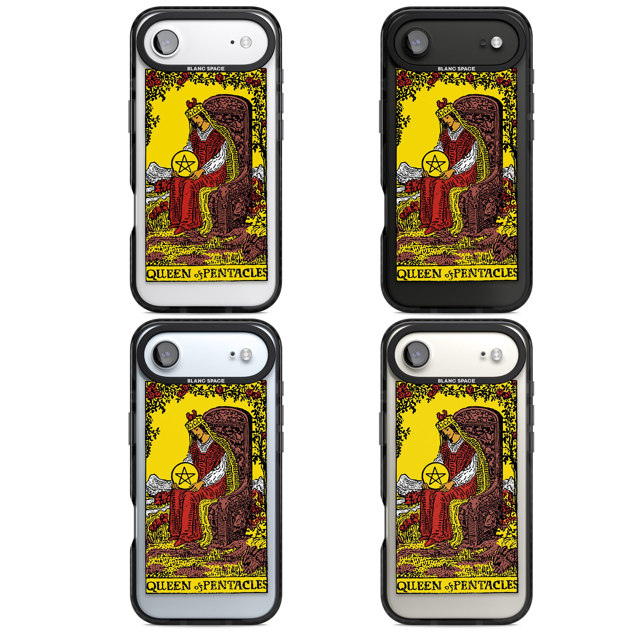 Personalised Queen Of Pentacles Tarot Card (Color) iPhone 17 Air Impact Pro Black Phone Case APT Impact Protection