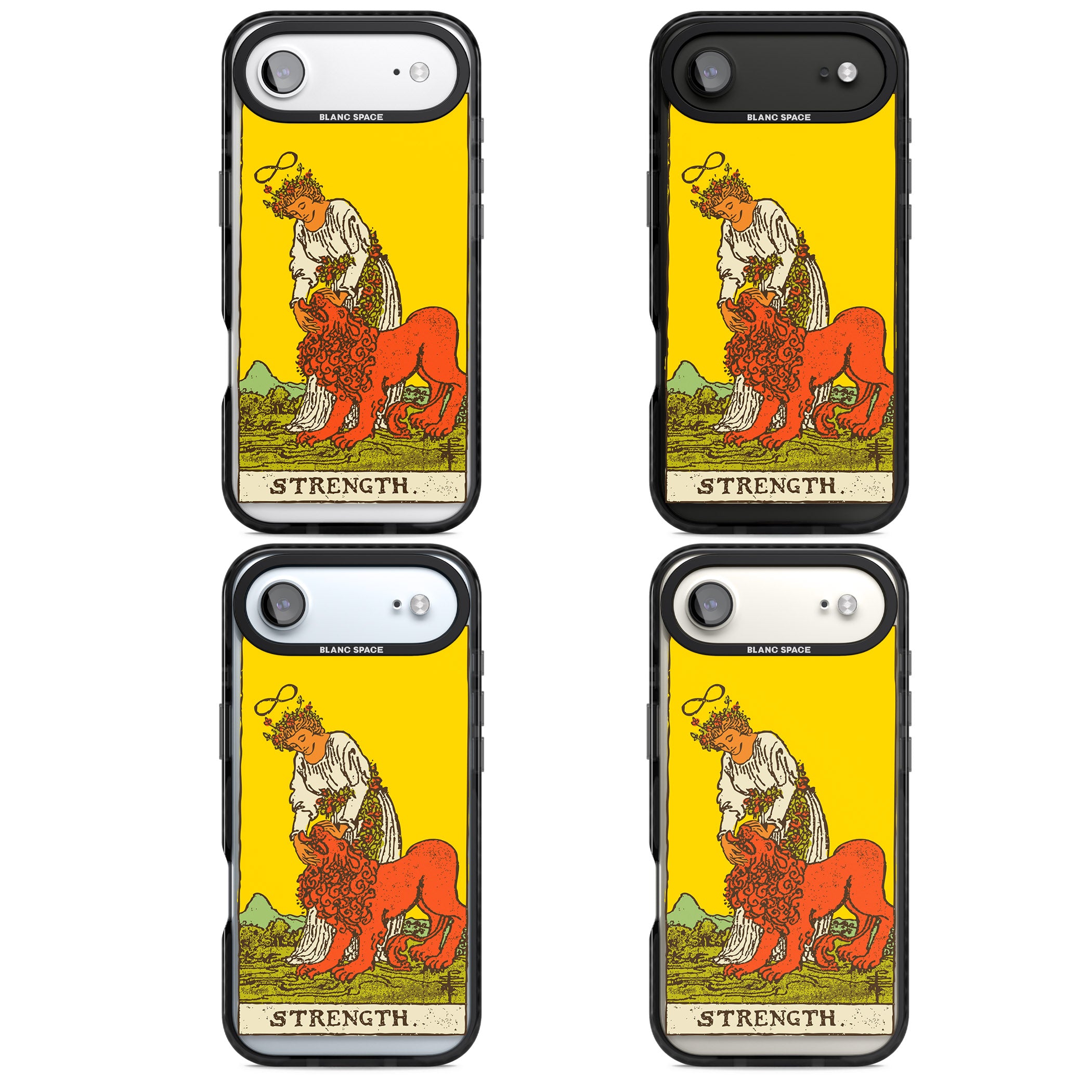 Personalised Strength Tarot Card (Color) iPhone 17 Air Impact Pro Black Phone Case APT Impact Protection