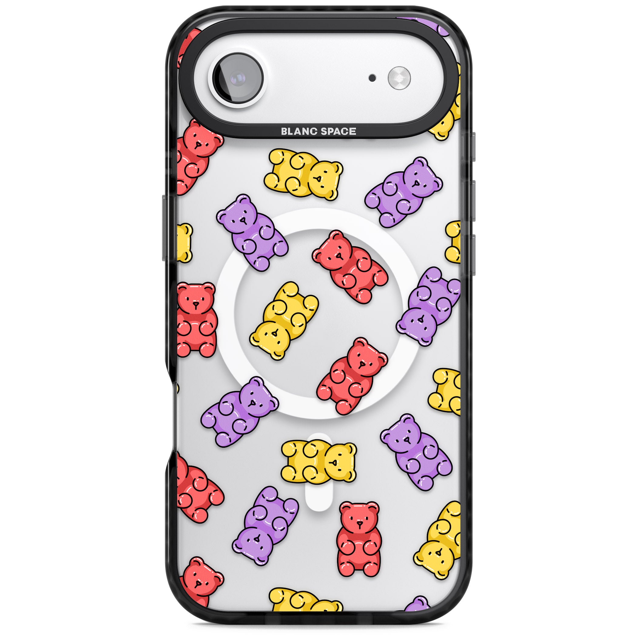 Gummy Bear Pattern iPhone 17 Air Impact Pro Black Phone Case