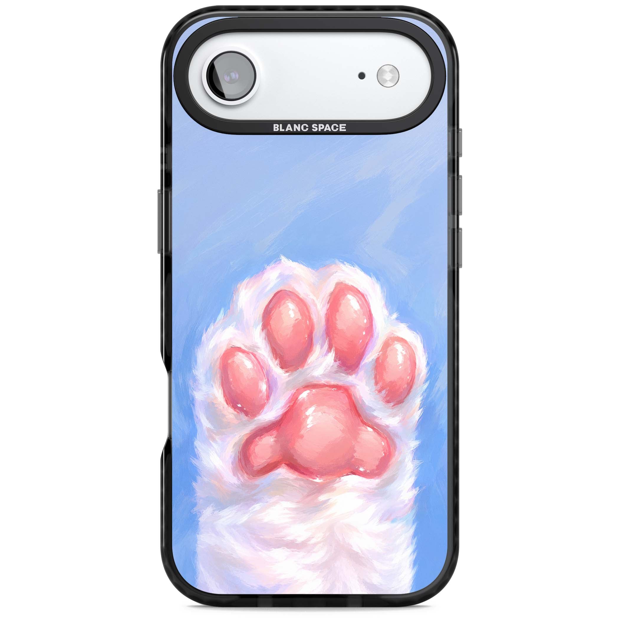 Soft White Paw cute iPhone case | Black Impact Magsafe case for iPhone Air