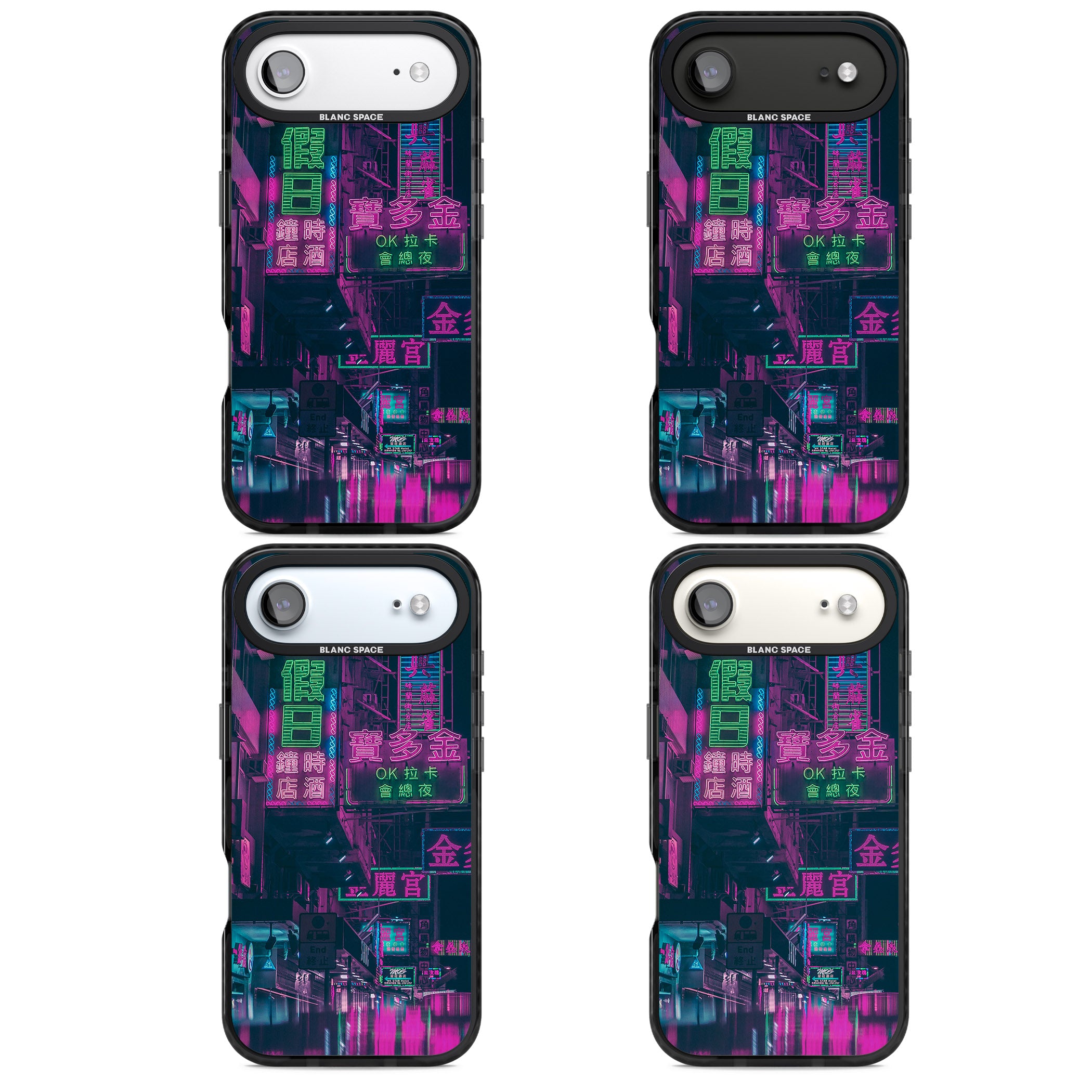 Neon Night Strip iPhone 17 Air Impact Pro Black Phone Case APT Impact Protection