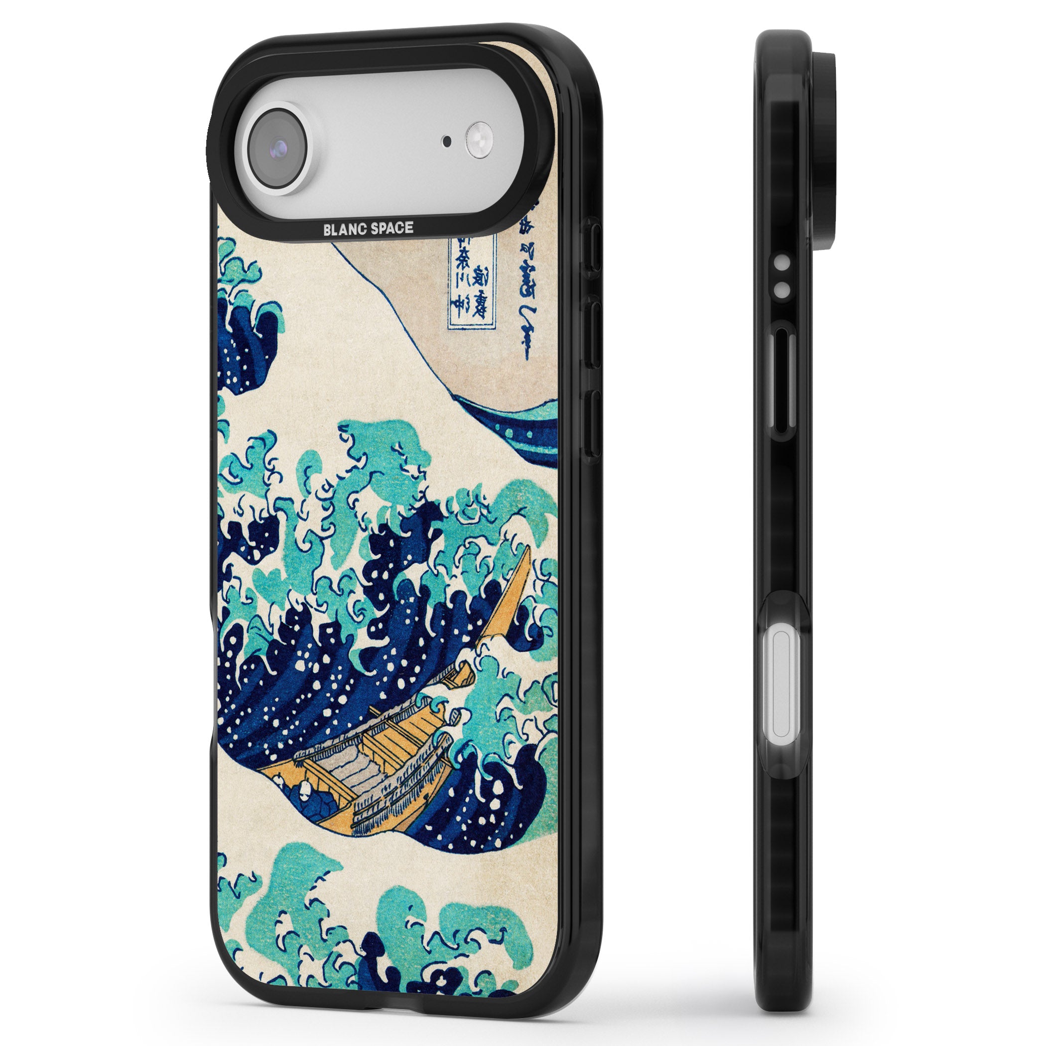 The Great Wave By Katsushika Hokusai iPhone 17 Air Impact Pro Black Phone Case Side Profile