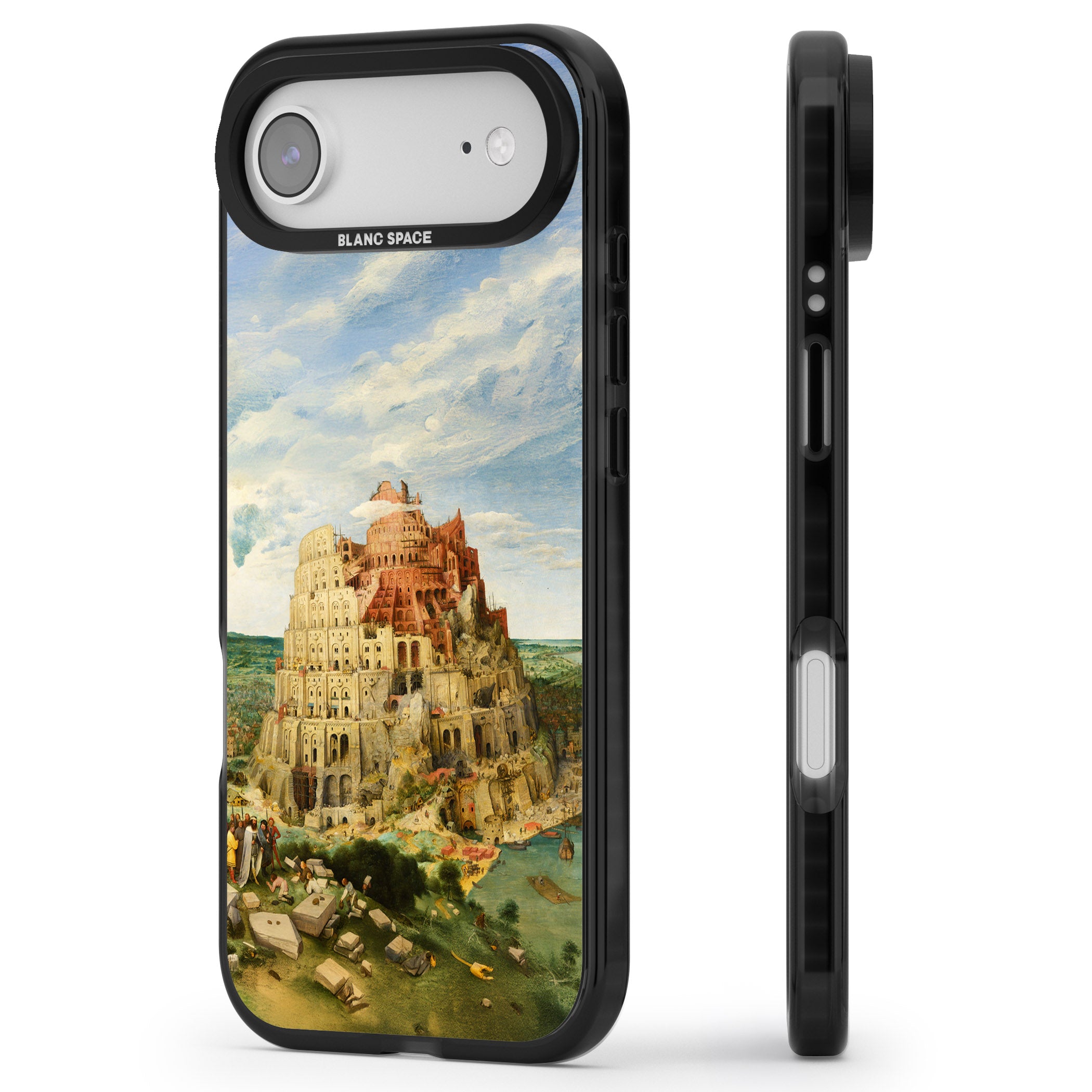 Tower Of Babel iPhone 17 Air Impact Pro Black Phone Case Side Profile