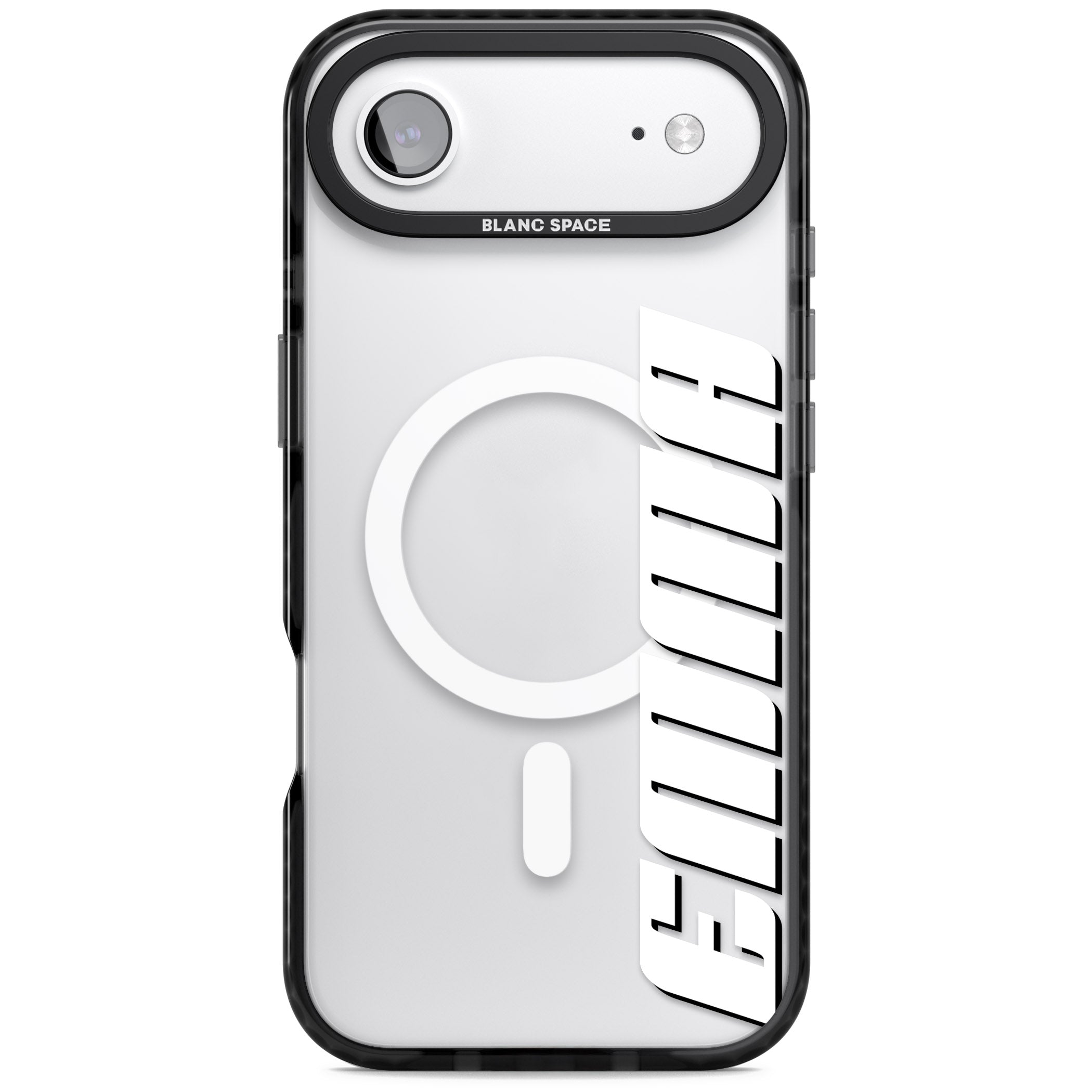 Personalised Vertical Bold Name iPhone 17 Air Impact Pro Black Phone Case
