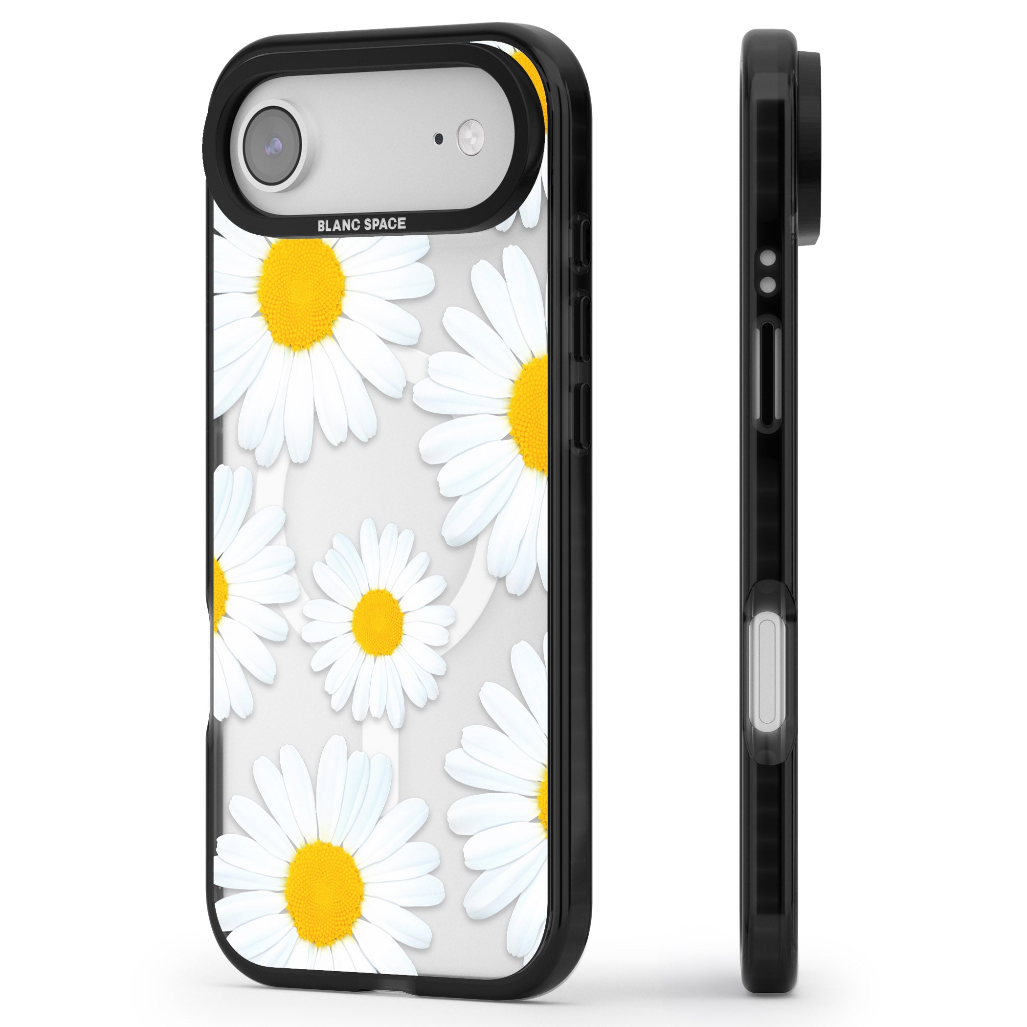 Summer Daisy iPhone 17 Air Impact Pro Black Phone Case Side Profile