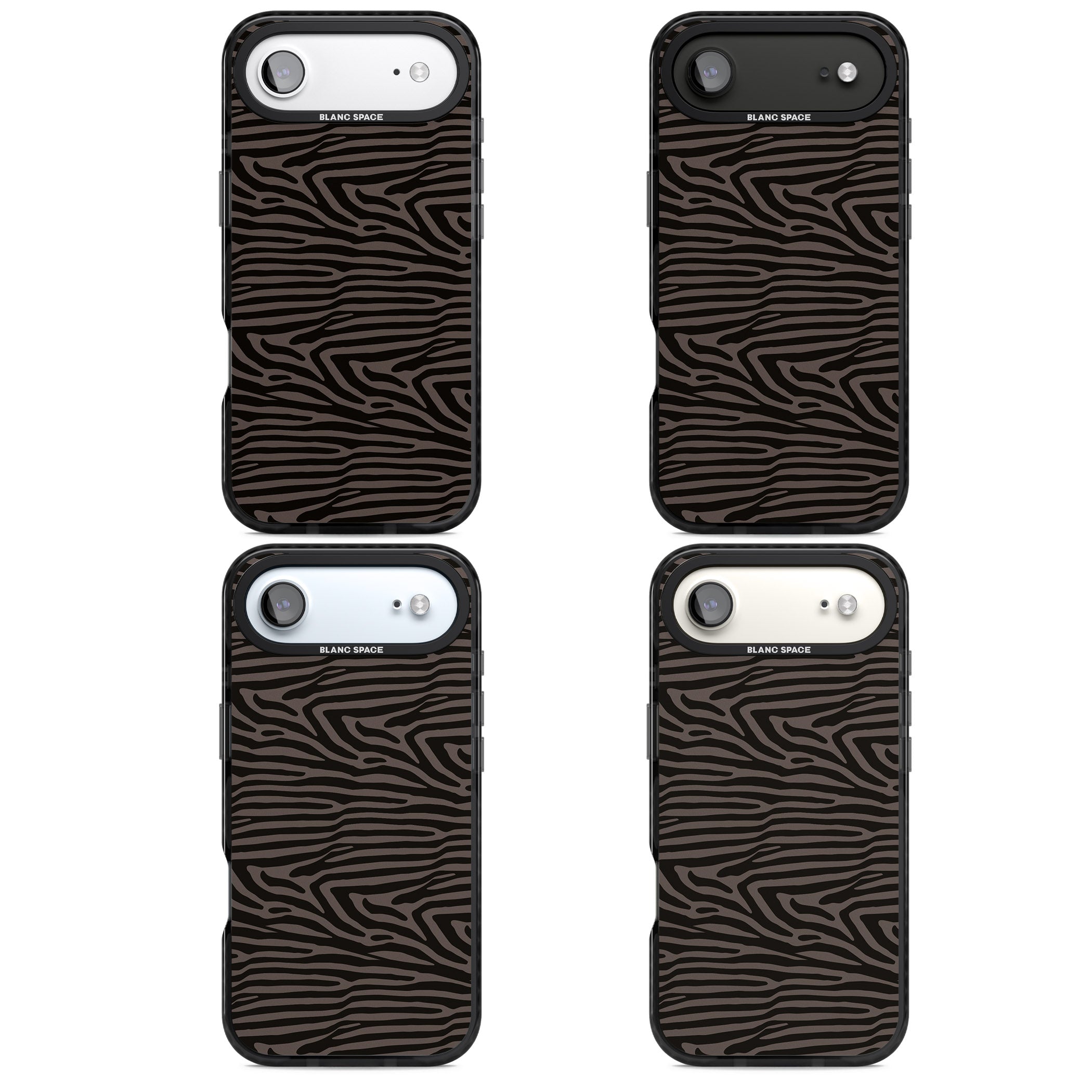Dark Zebra Print iPhone 17 Air Impact Pro Black Phone Case APT Impact Protection
