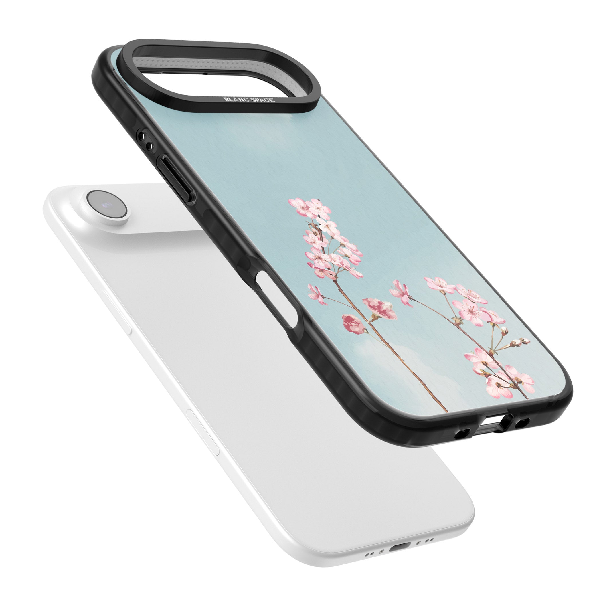Blossom Flower Sky iPhone 17 Air Impact Pro Black Phone Case Colours