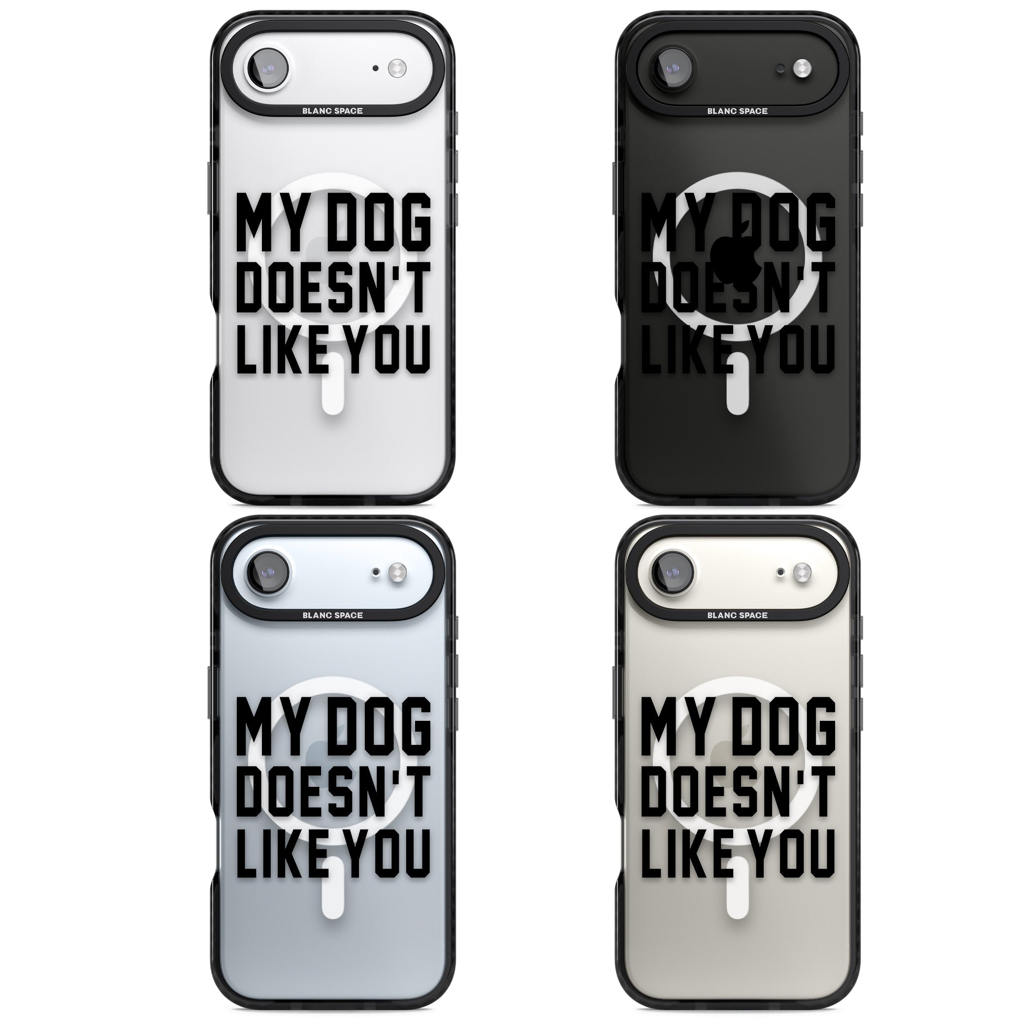 My Dog Doesn'T Like You iPhone 17 Air Impact Pro Black Phone Case APT Impact Protection