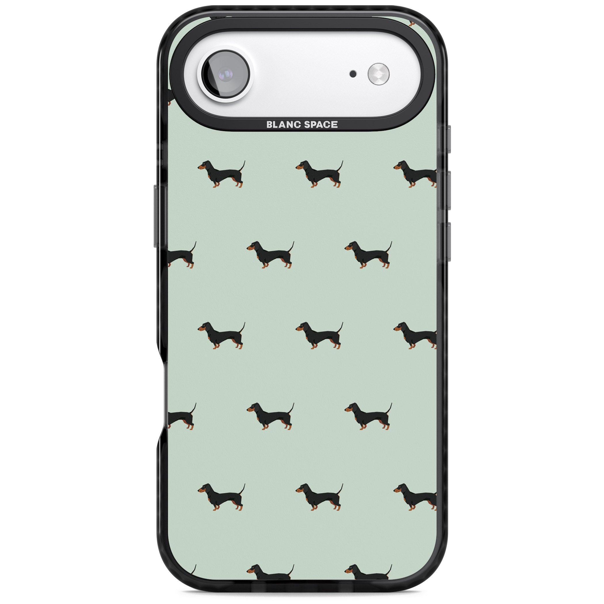 Dachshund Dog Pattern iPhone 17 Air Impact Pro Black Phone Case