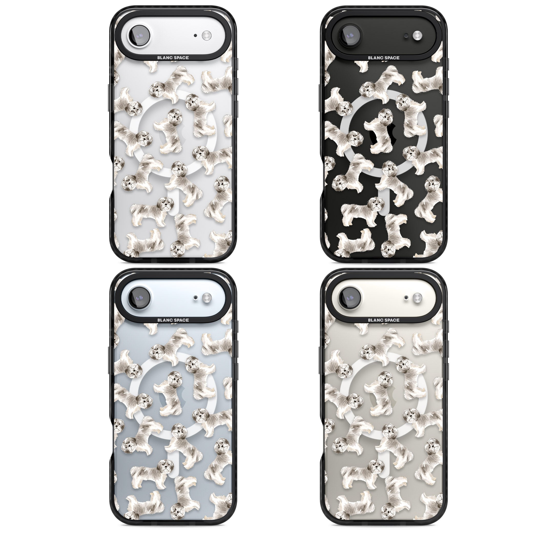 Shih Tzu Dog Pattern iPhone 17 Air Impact Pro Black Phone Case APT Impact Protection