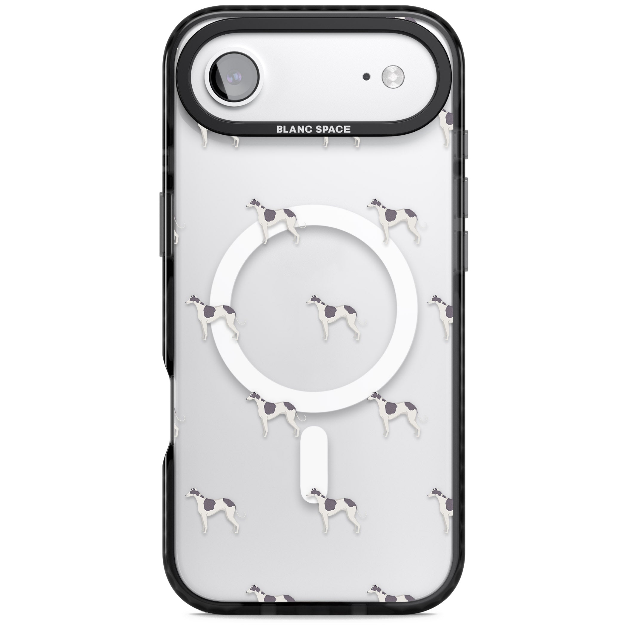 Greyhound Pattern iPhone 17 Air Impact Pro Black Phone Case
