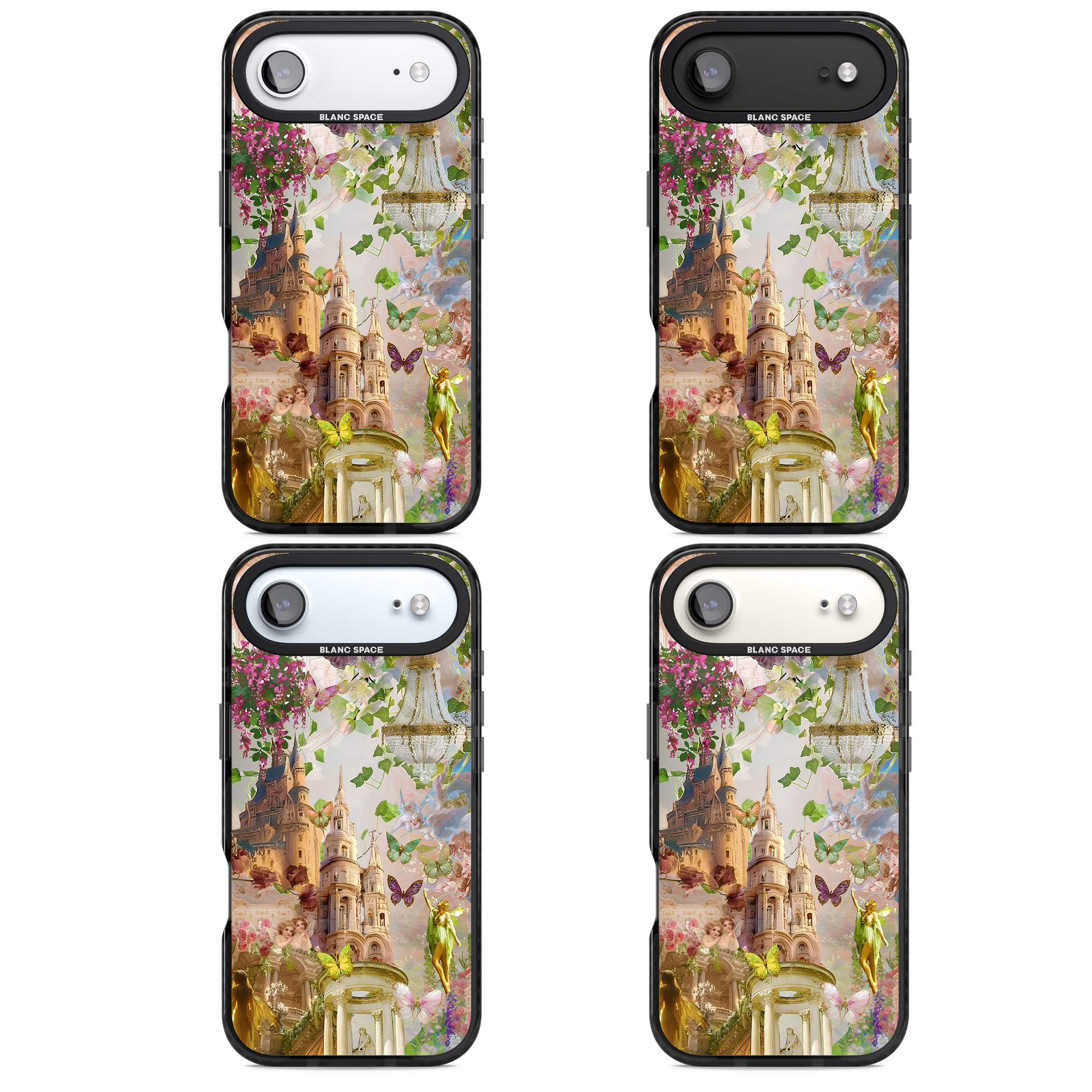 Fairies & Castles Collage iPhone 17 Air Impact Pro Black Phone Case APT Impact Protection