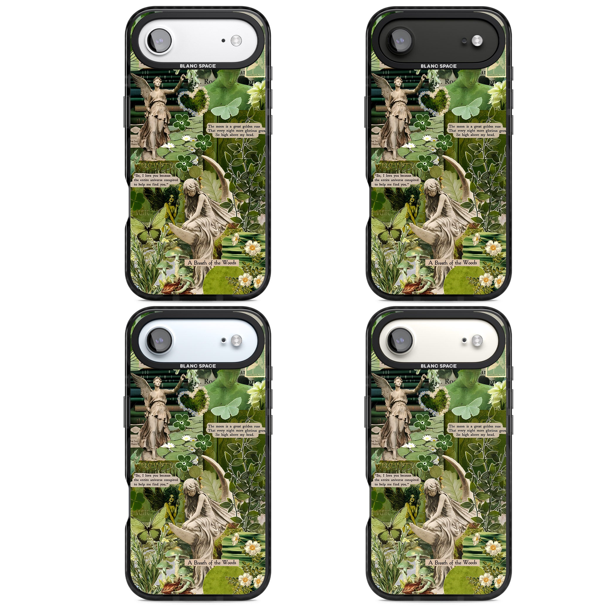 Enchanted Forest Green iPhone 17 Air Impact Pro Black Phone Case APT Impact Protection