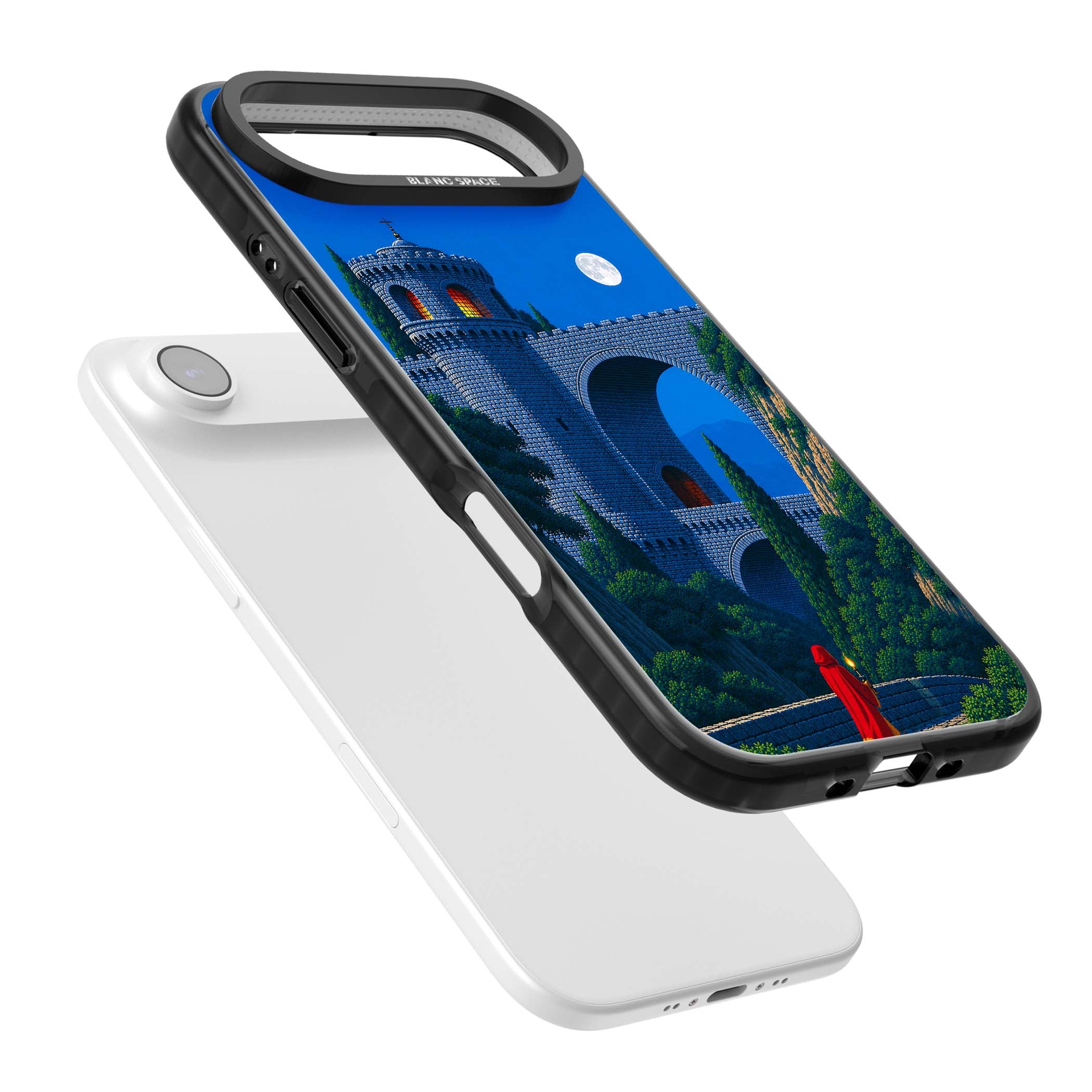 Castle Walls art iPhone case | Black Impact Magsafe case for iPhone Air