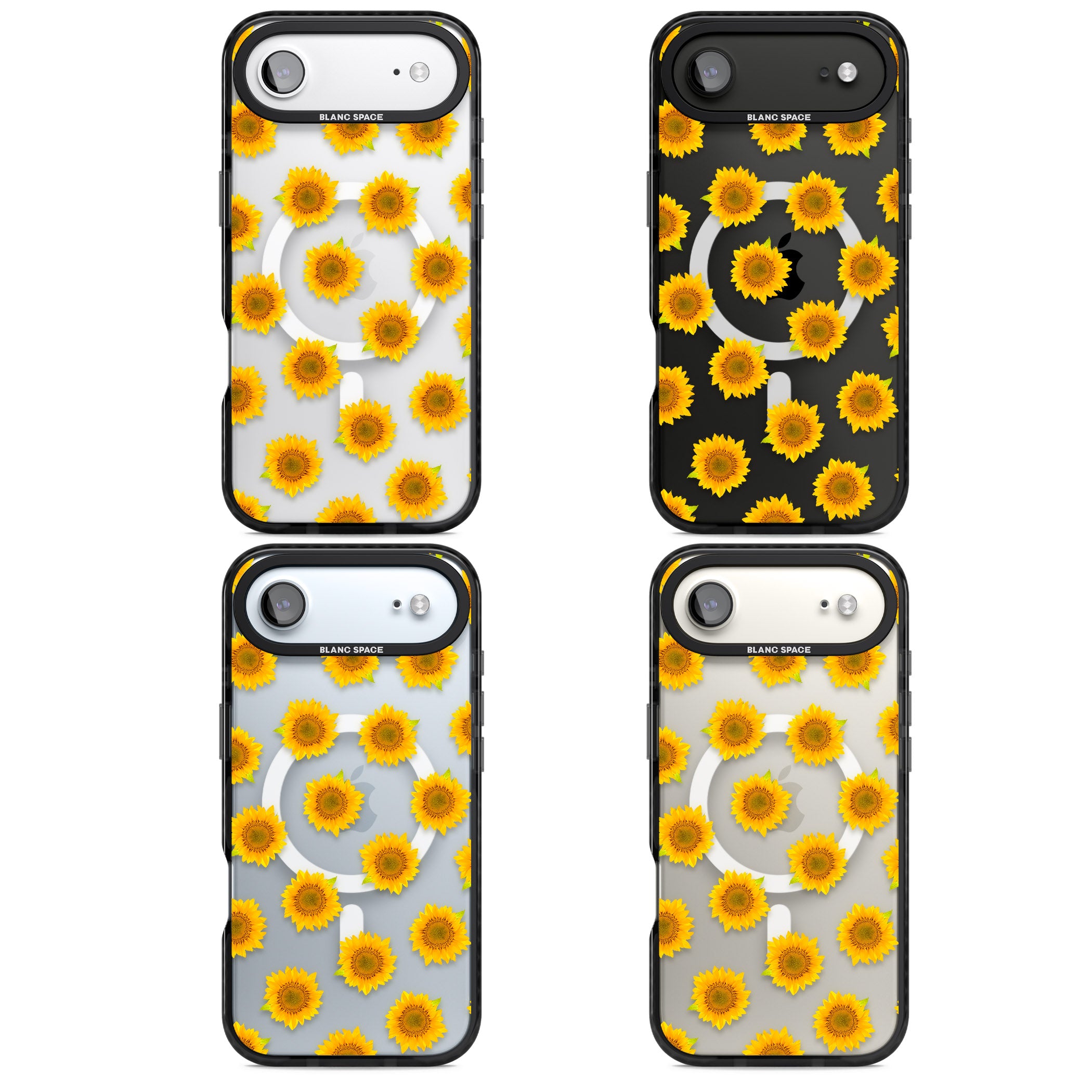 Sunflower Flourish iPhone 17 Air Impact Pro Black Phone Case APT Impact Protection