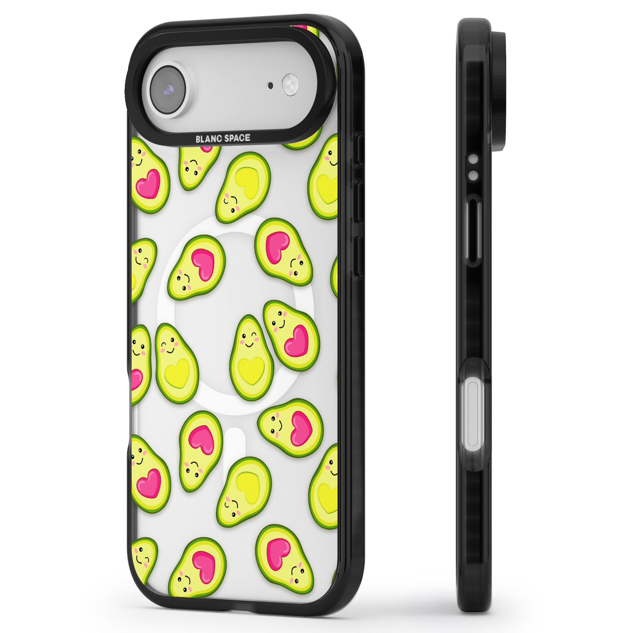 Avocado Love iPhone 17 Air Impact Pro Black Phone Case Side Profile