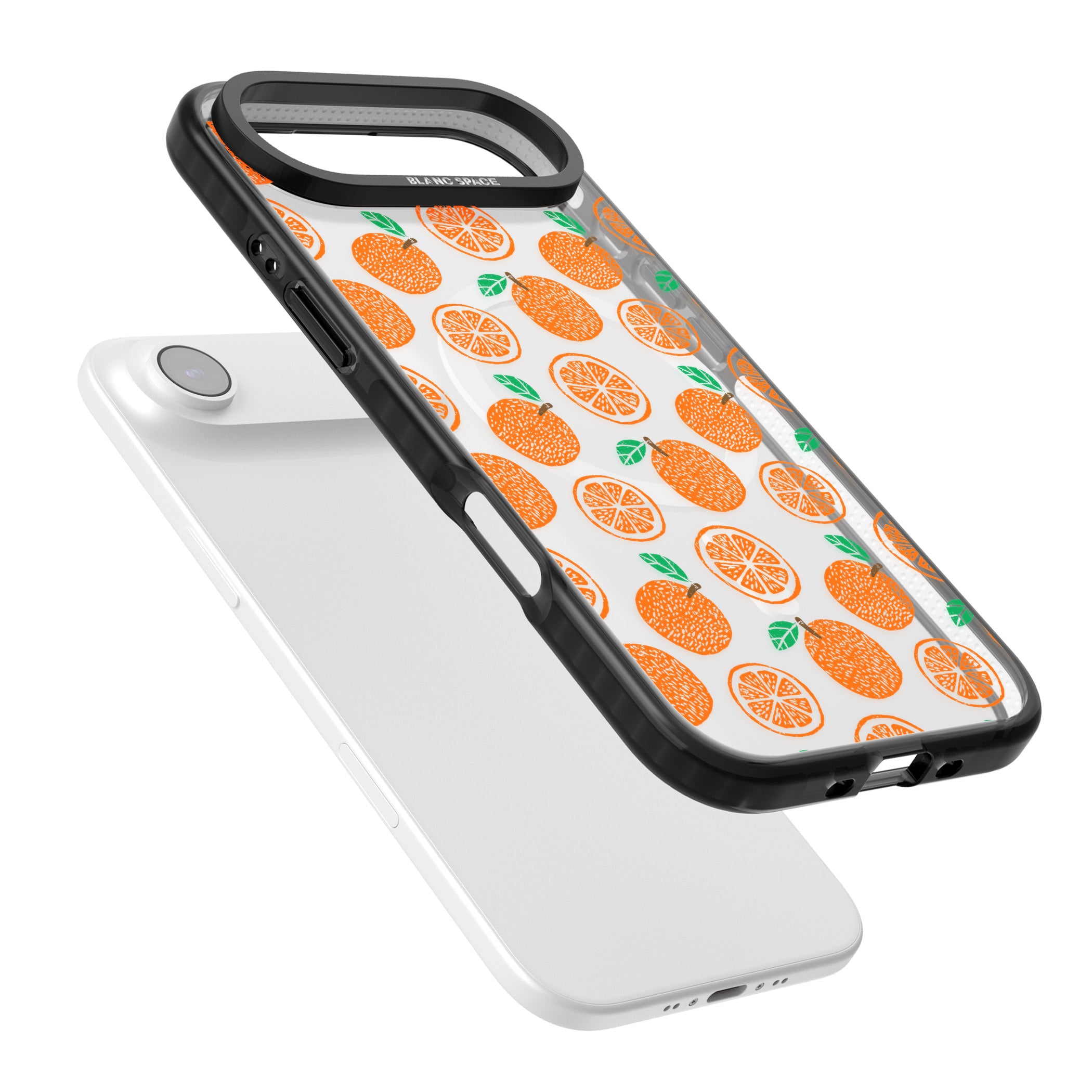 Orange Pattern iPhone 17 Air Impact Pro Black Phone Case Colours