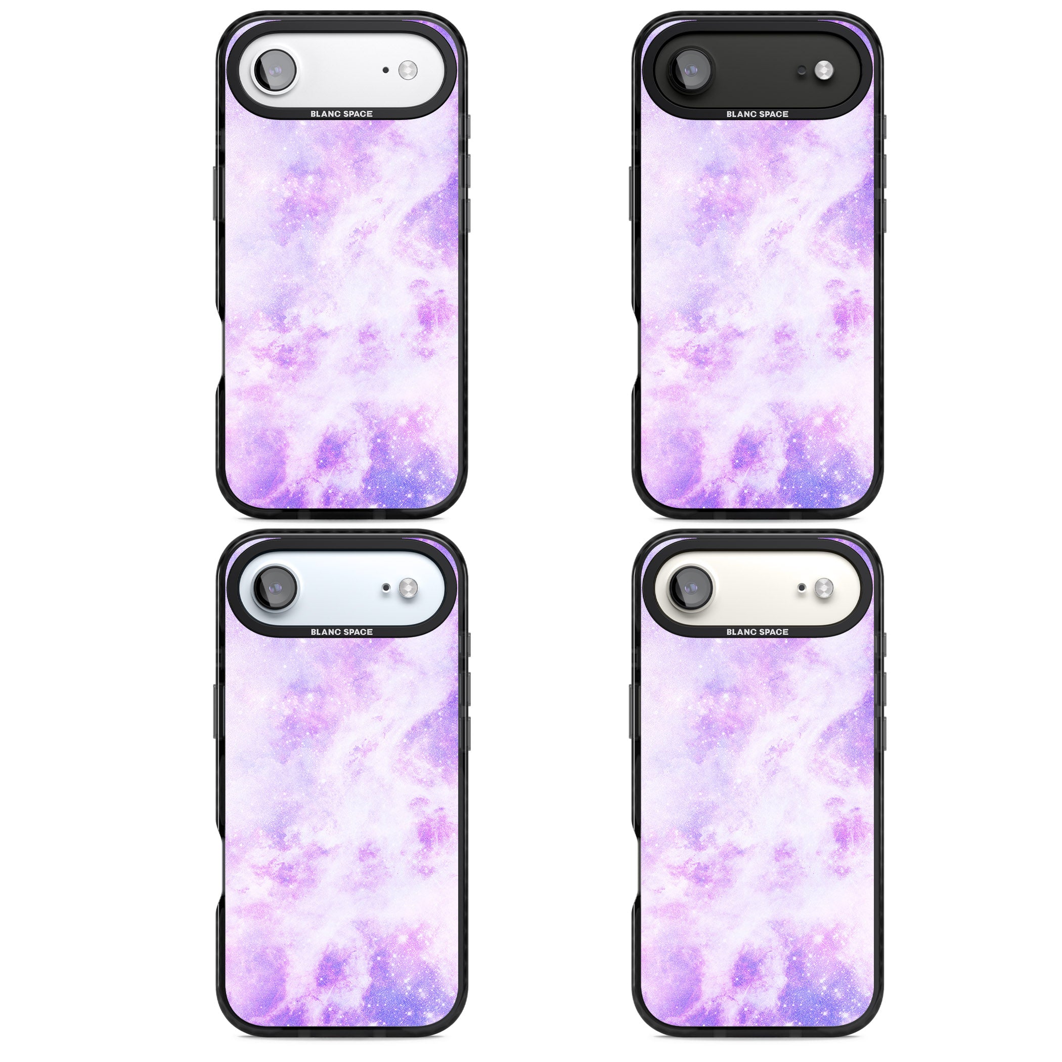 Purple Galaxy Vibes iPhone 17 Air Impact Pro Black Phone Case APT Impact Protection