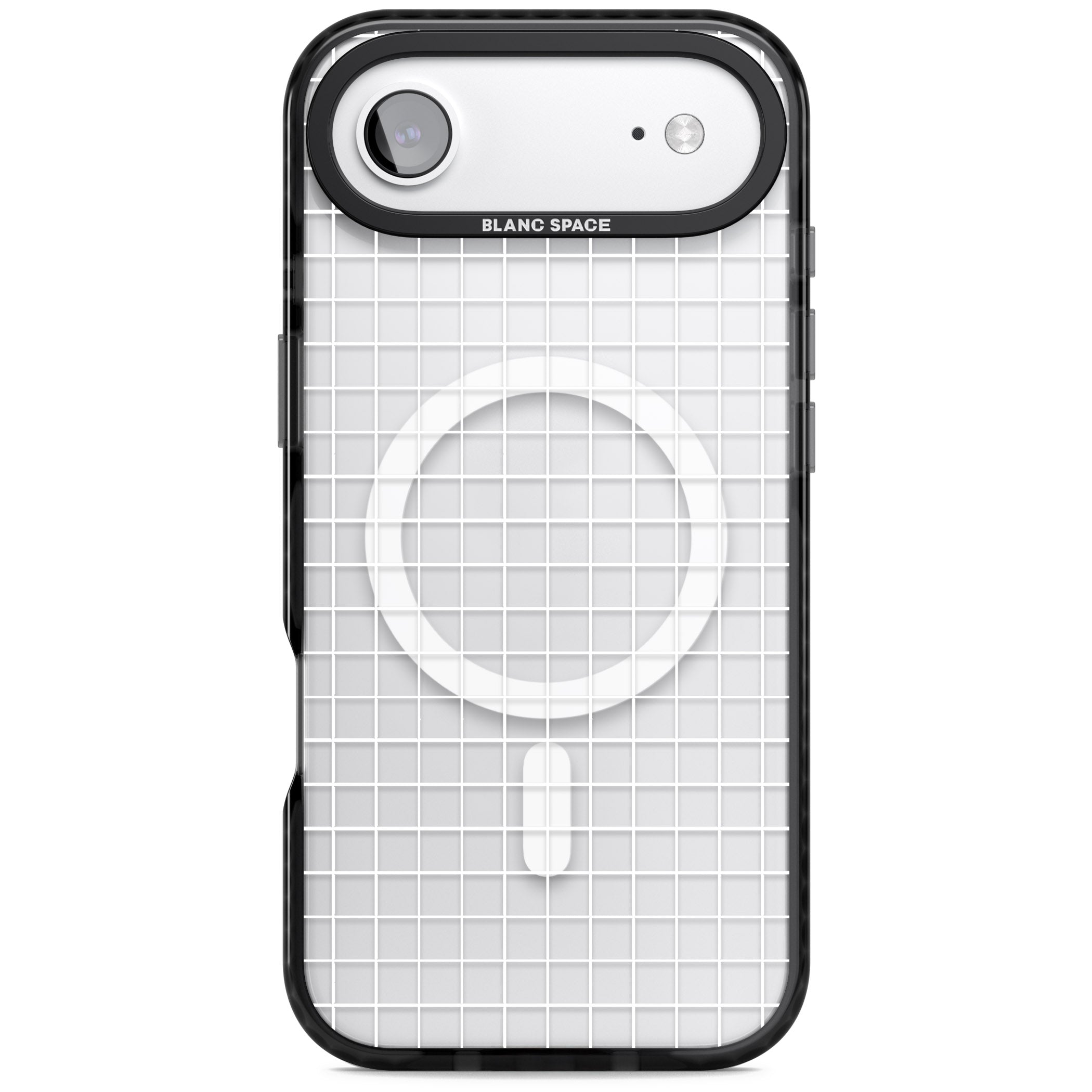 Modern Grid Pattern iPhone 17 Air Impact Pro Black Phone Case