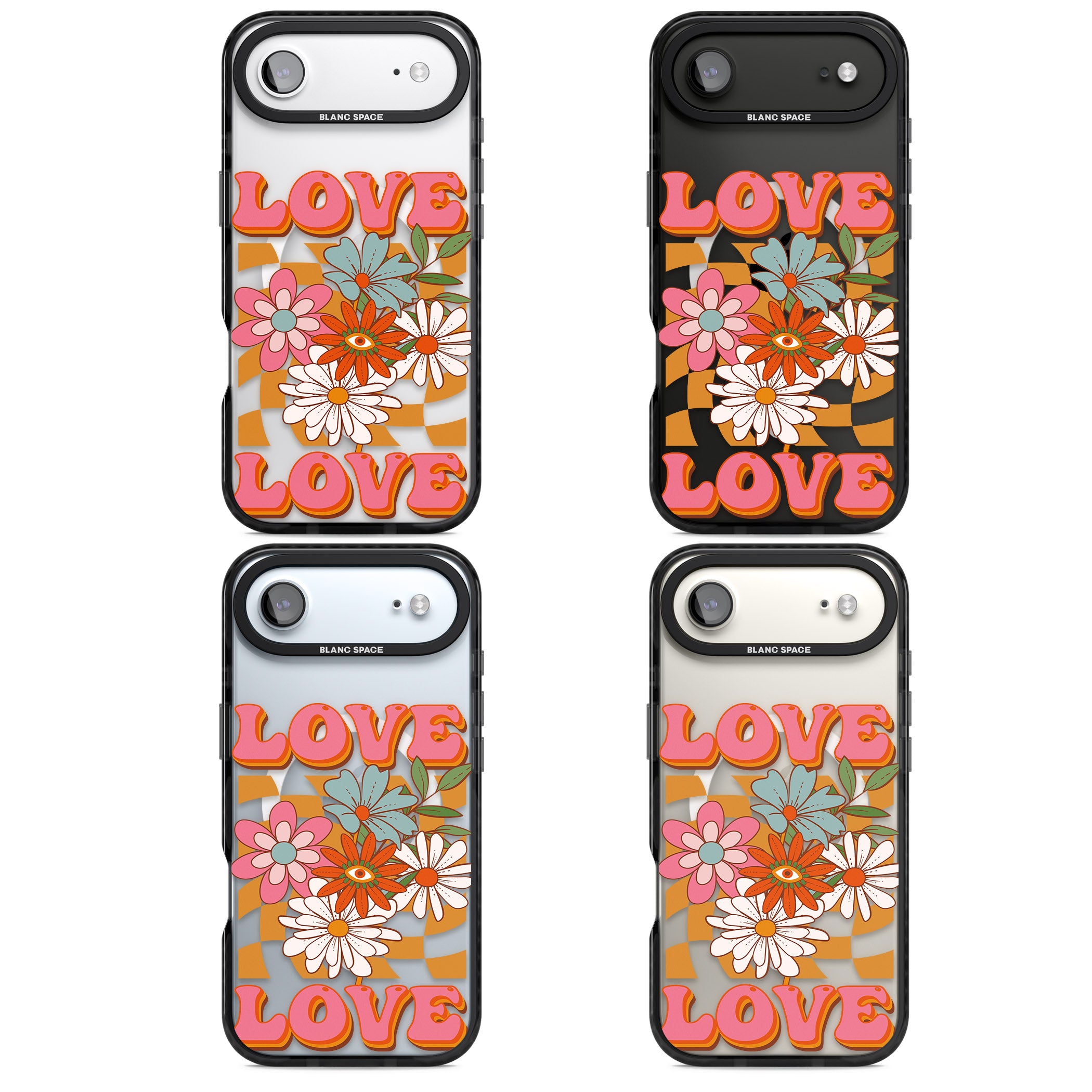 Love Bloom iPhone 17 Air Impact Pro Black Phone Case APT Impact Protection