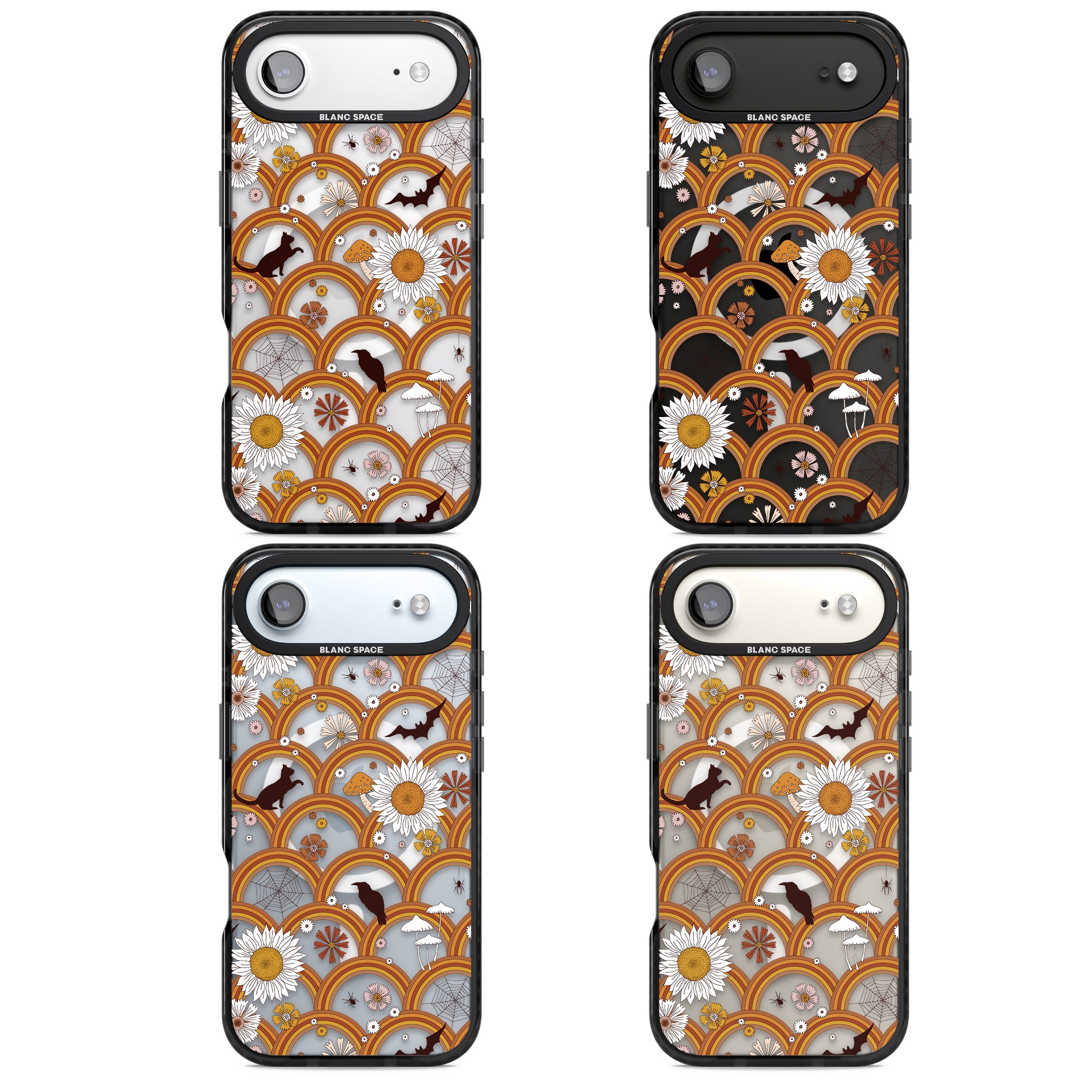 Halloween Rainbows iPhone 17 Air Impact Pro Black Phone Case APT Impact Protection