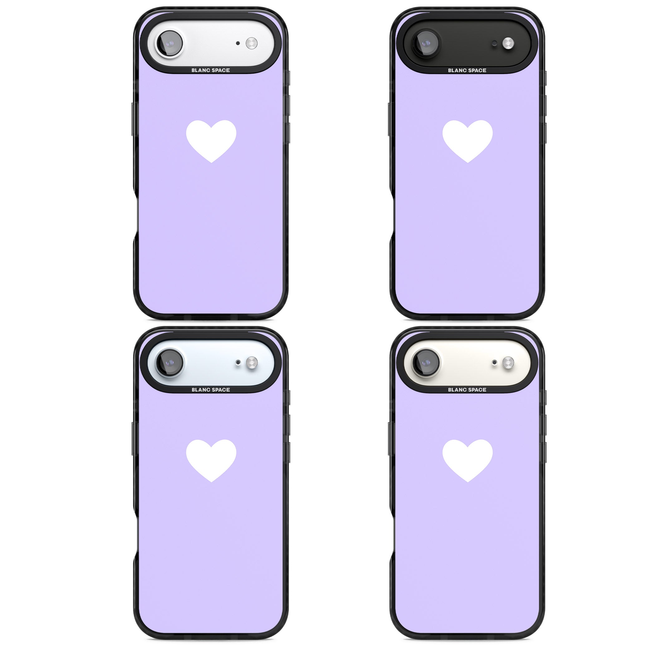 Pale Purple Heart iPhone 17 Air Impact Pro Black Phone Case APT Impact Protection