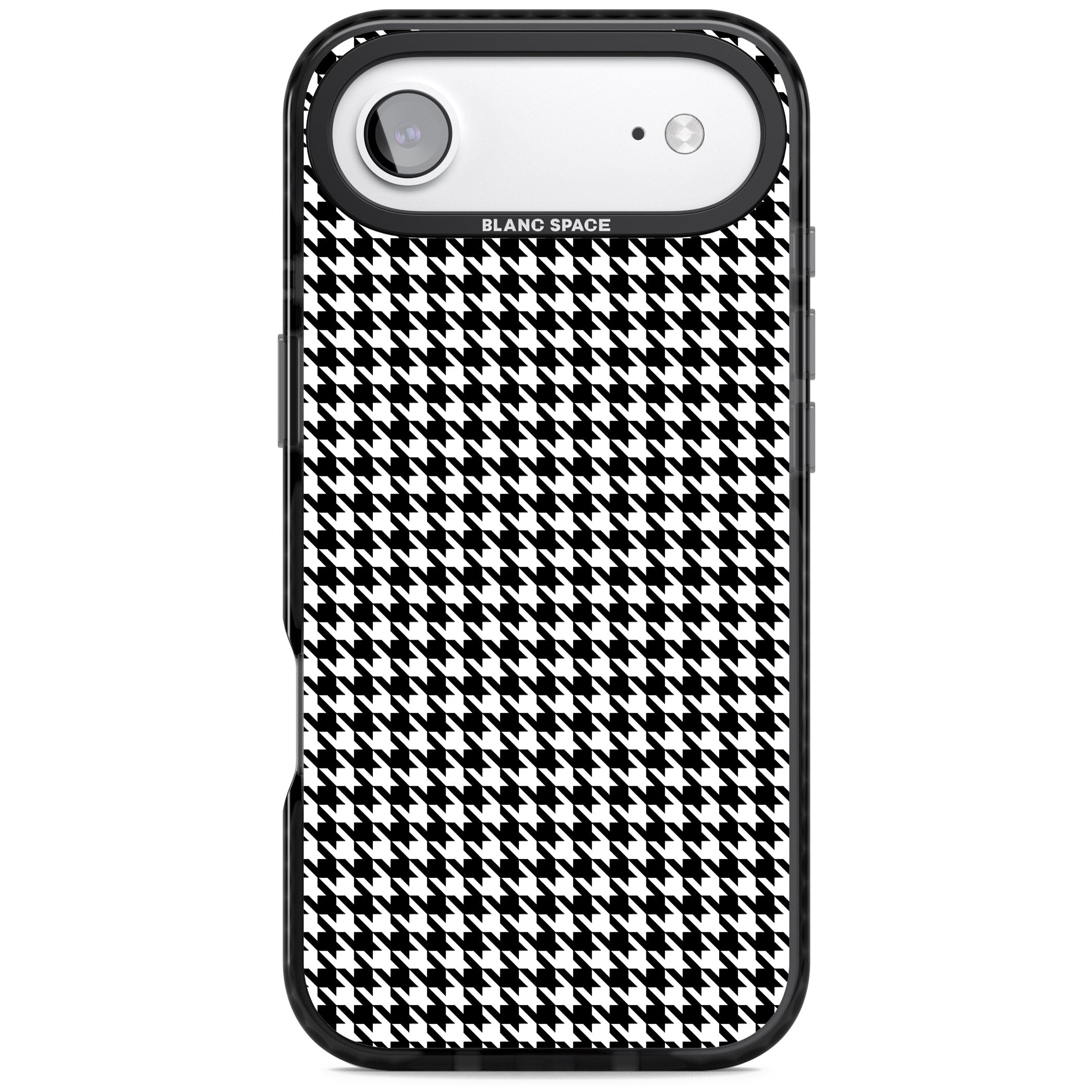Black Houndstooth Pattern iPhone 17 Air Impact Pro Black Phone Case