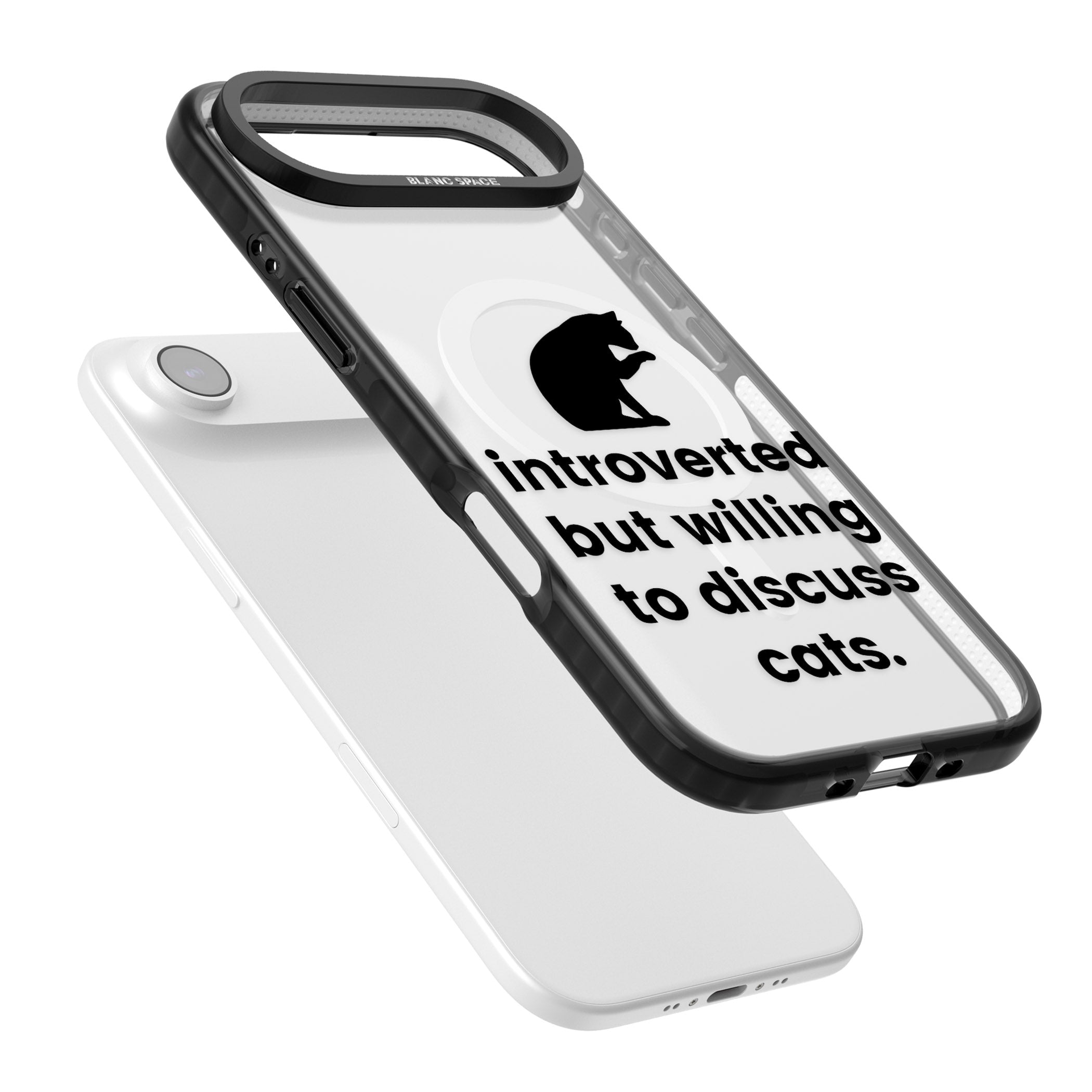 Introverted But Willing To Discuss Cats iPhone 17 Air Impact Pro Black Phone Case Colours