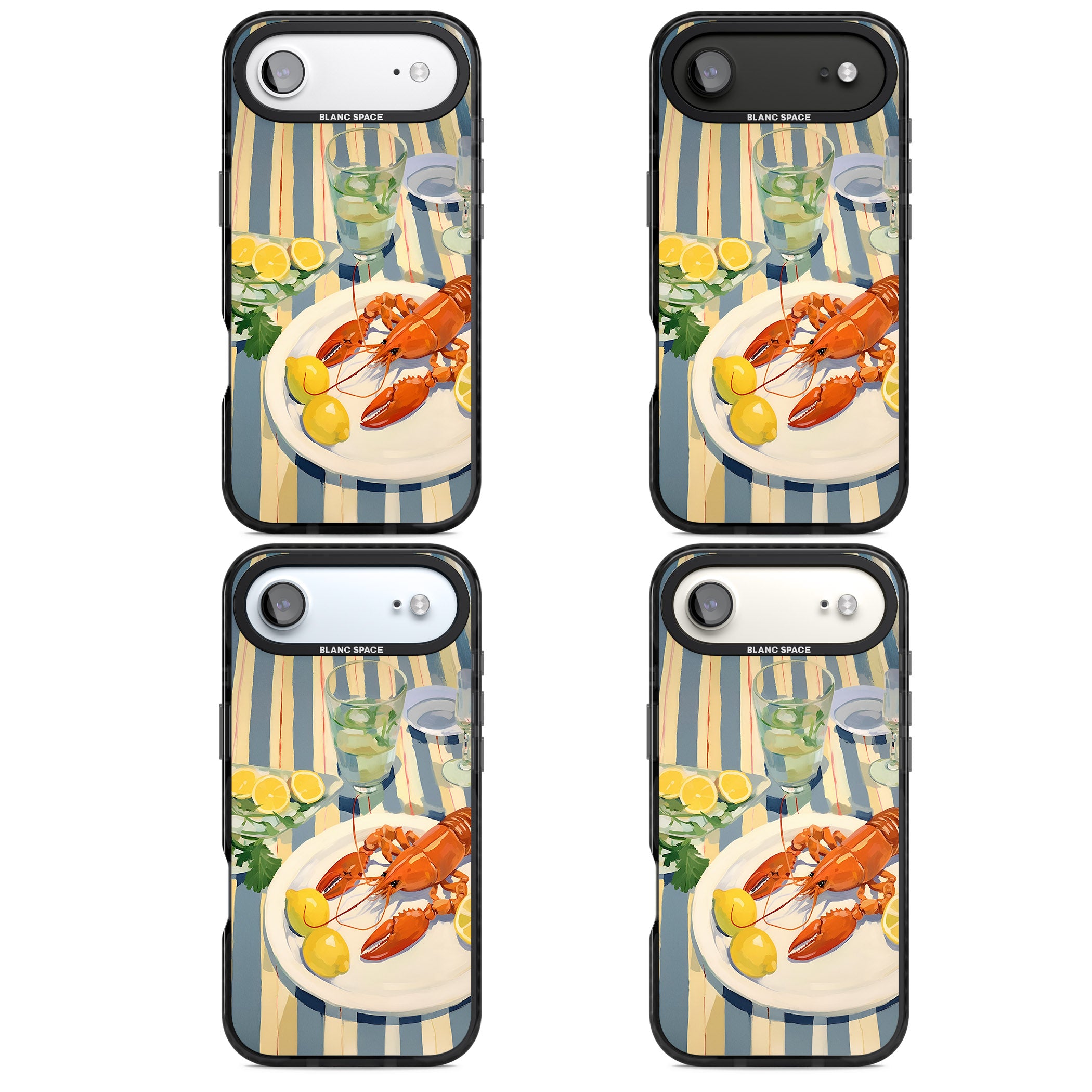 Lobster & Lemons iPhone 17 Air Impact Pro Black Phone Case APT Impact Protection