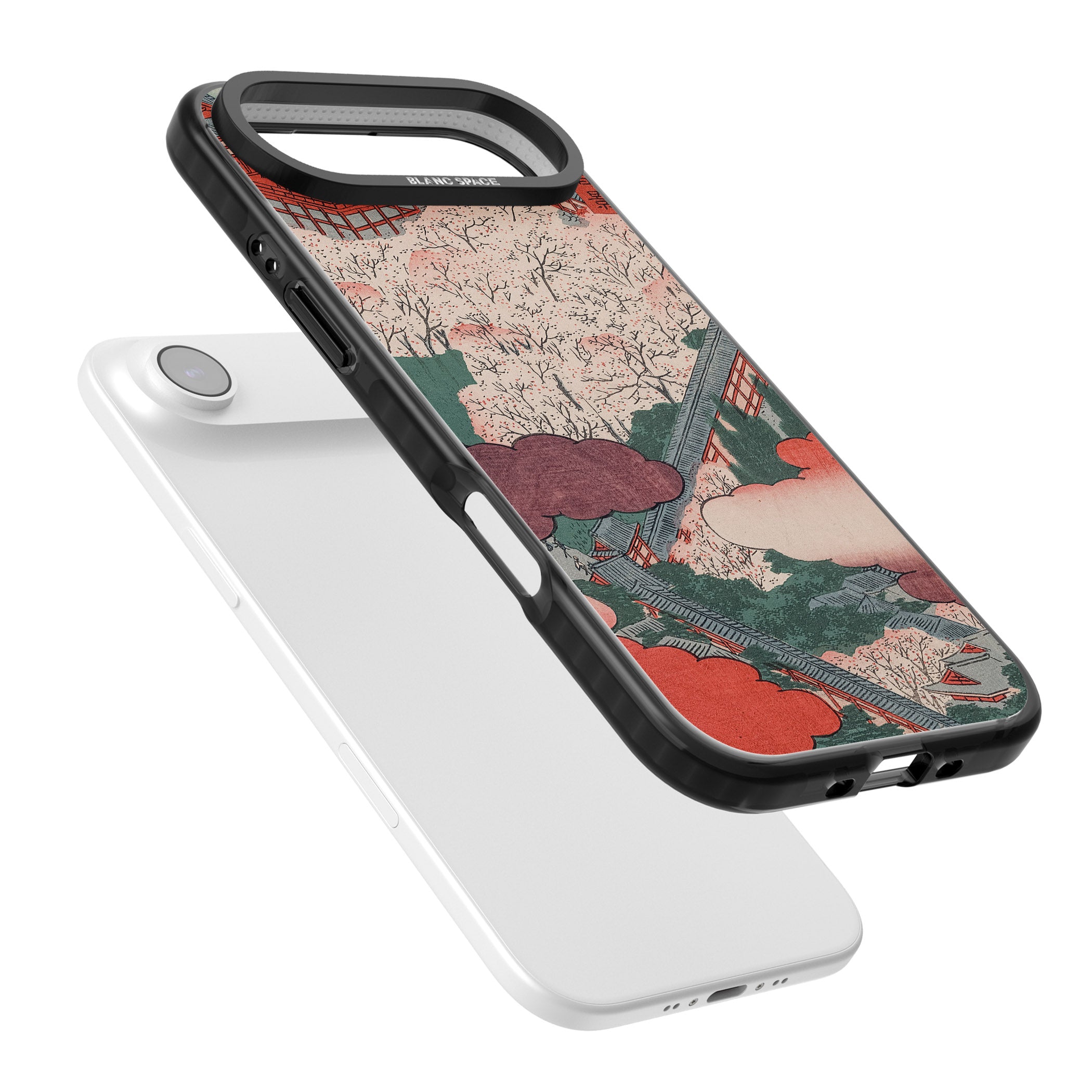 Vintage Japanese Illustrations Japanese City iPhone 17 Air Impact Pro Black Phone Case Colours