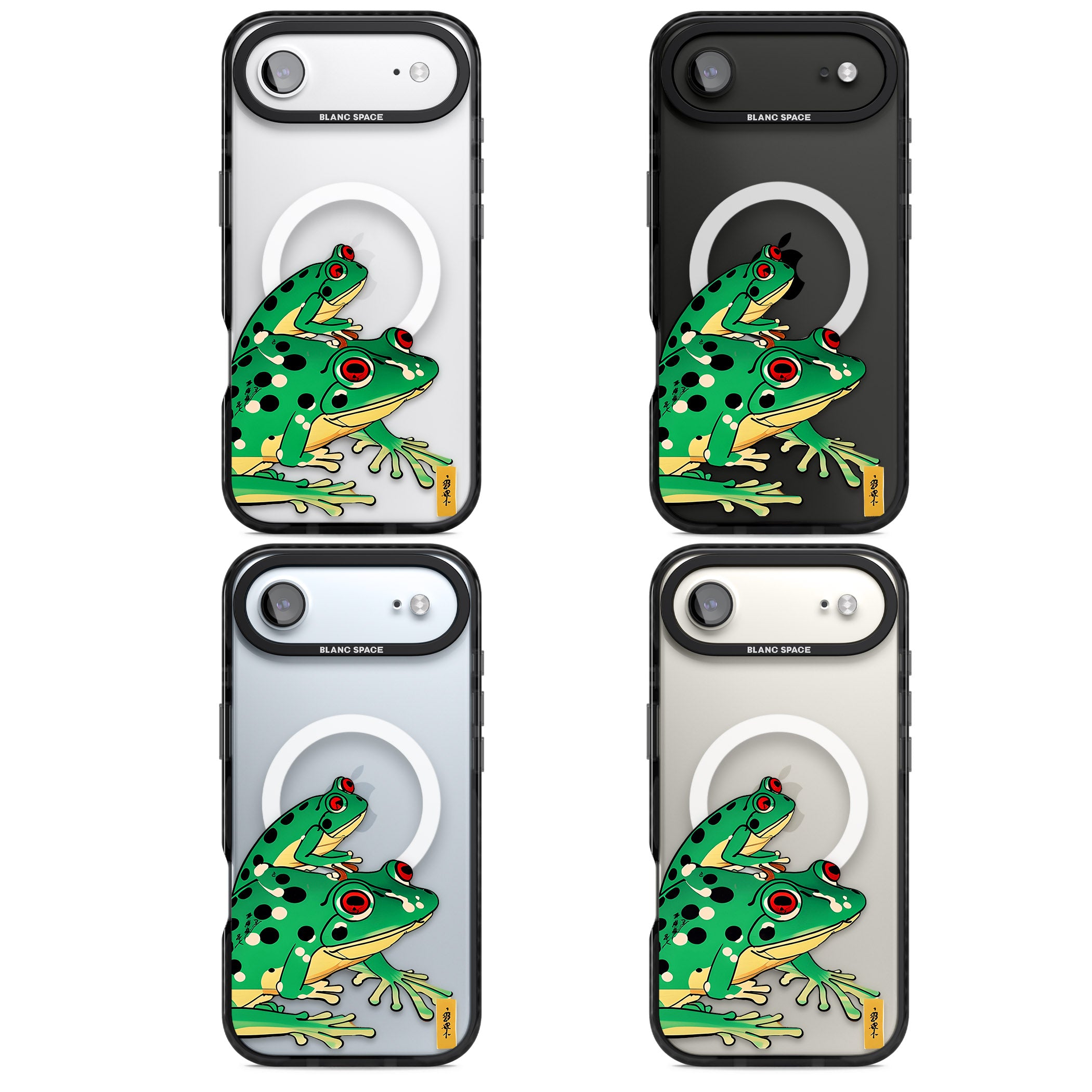 Matsumoto Hoji Frog Green iPhone 17 Air Impact Pro Black Phone Case APT Impact Protection