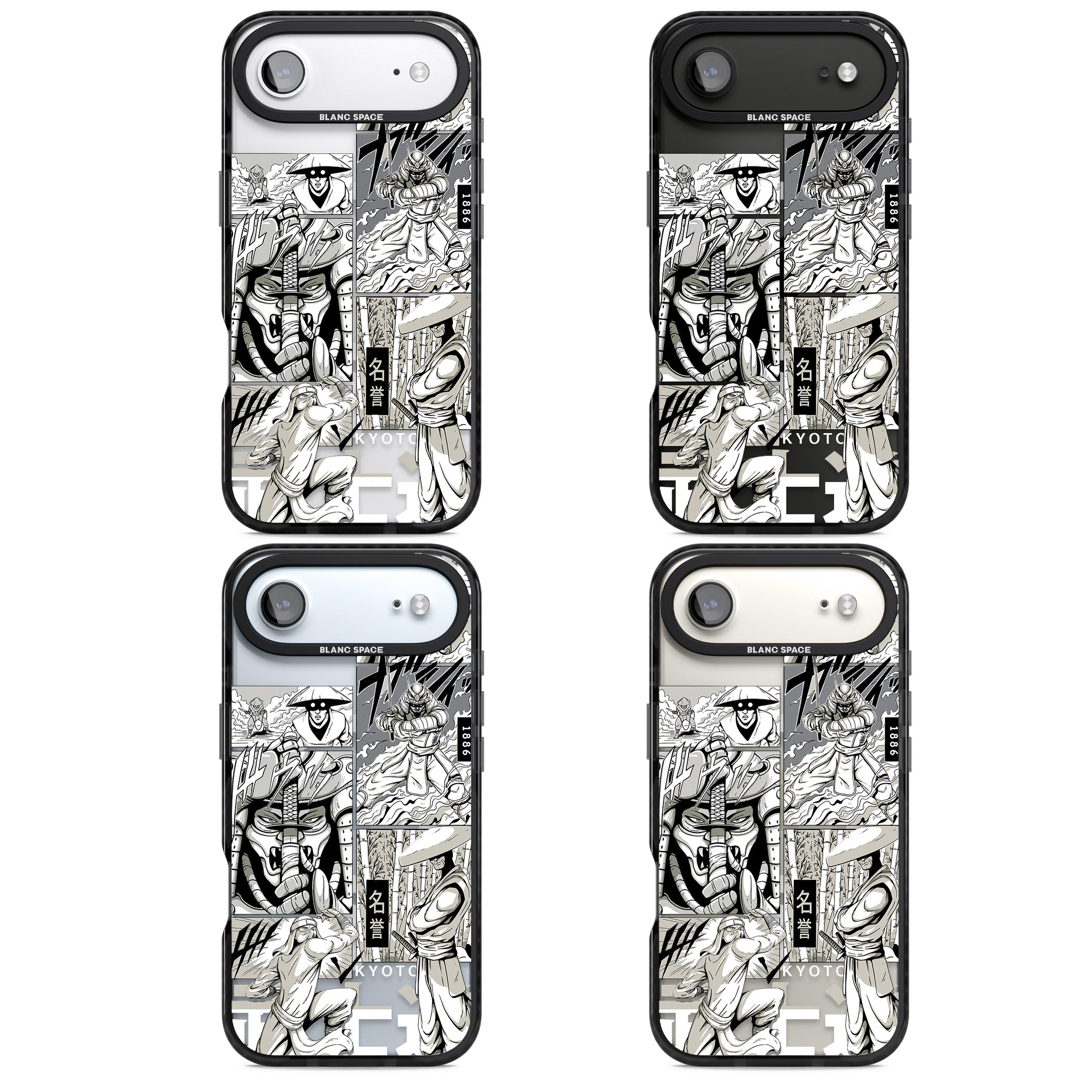 Greyscale Anime Comic iPhone 17 Air Impact Pro Black Phone Case APT Impact Protection