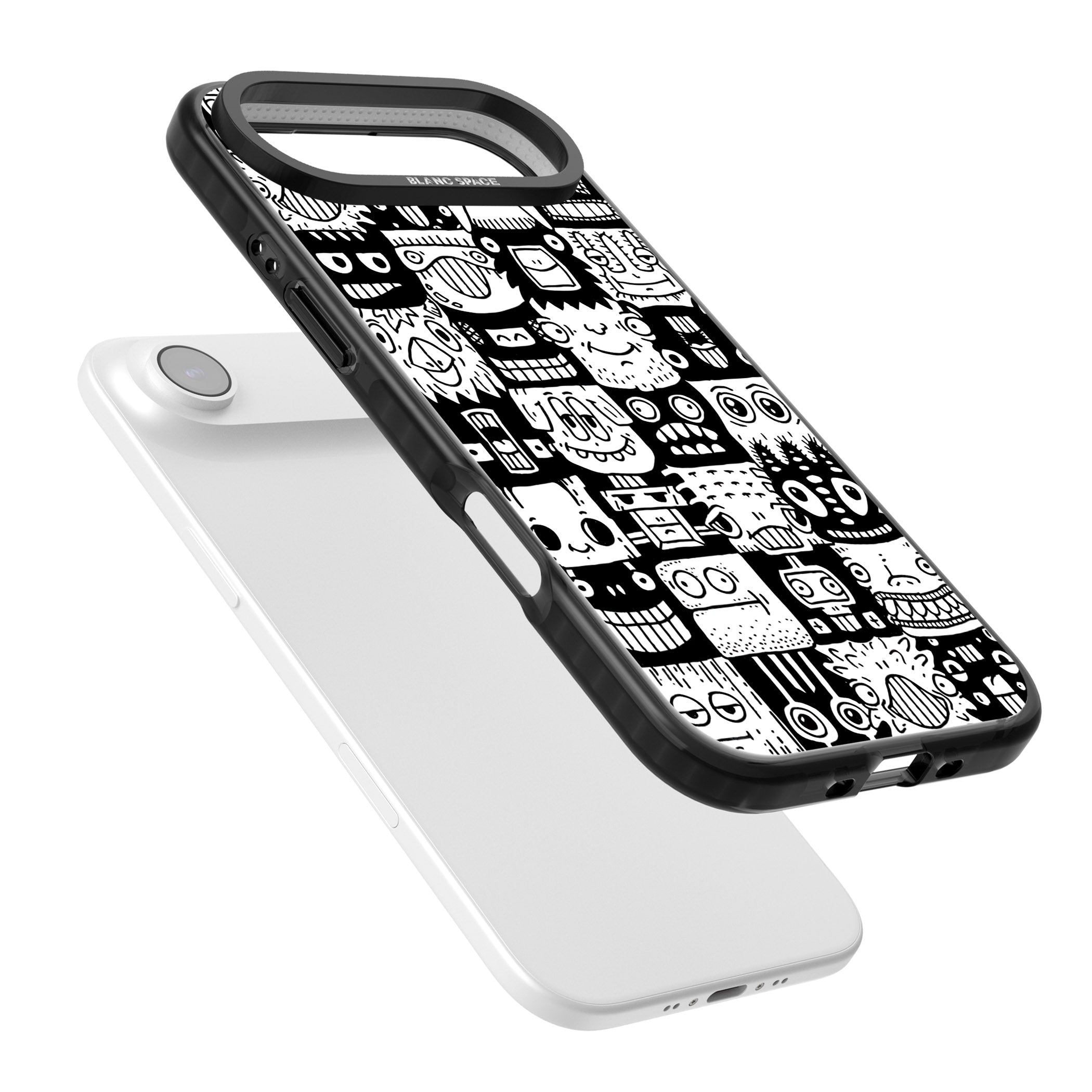 Checkerboard Heads iPhone 17 Air Impact Pro Black Phone Case Colours