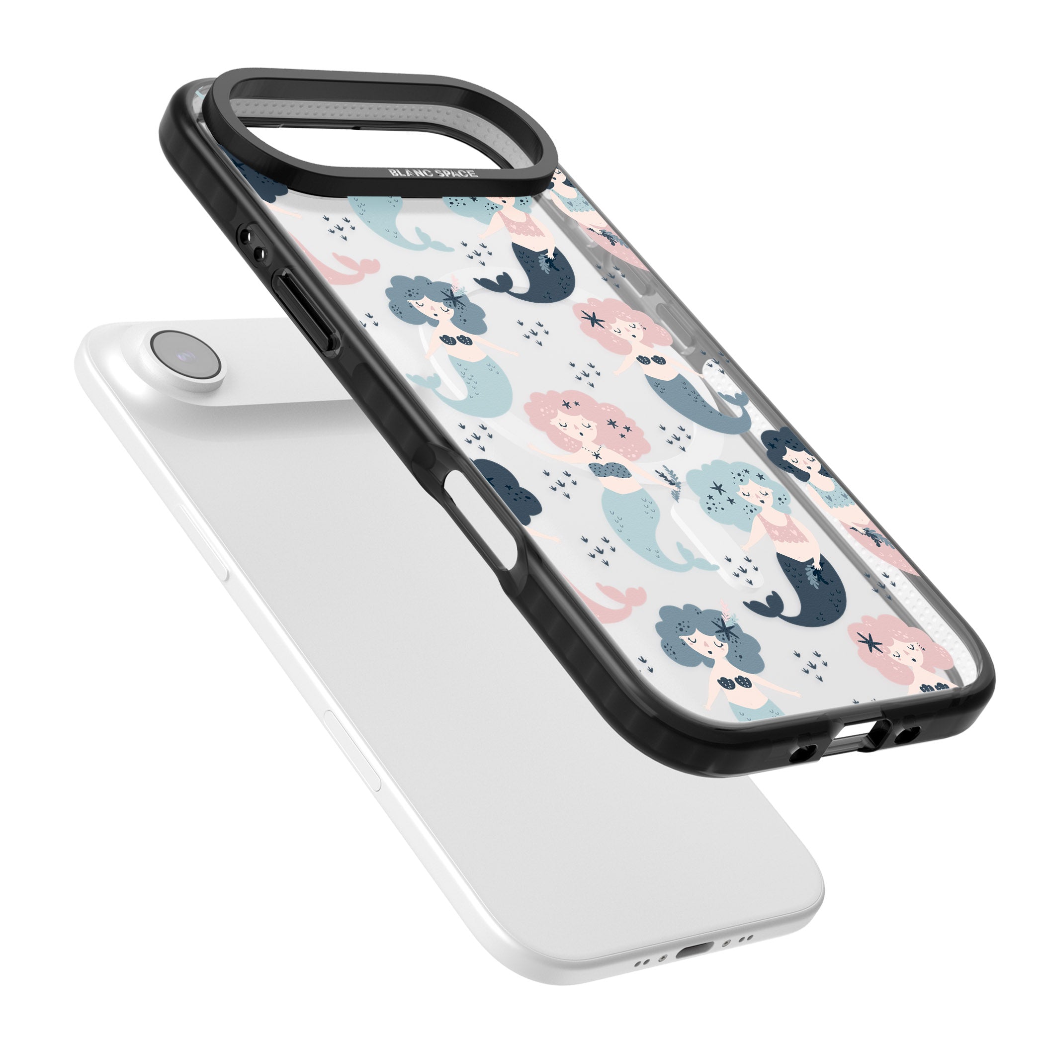 Pastel Mermaids iPhone 17 Air Impact Pro Black Phone Case Colours