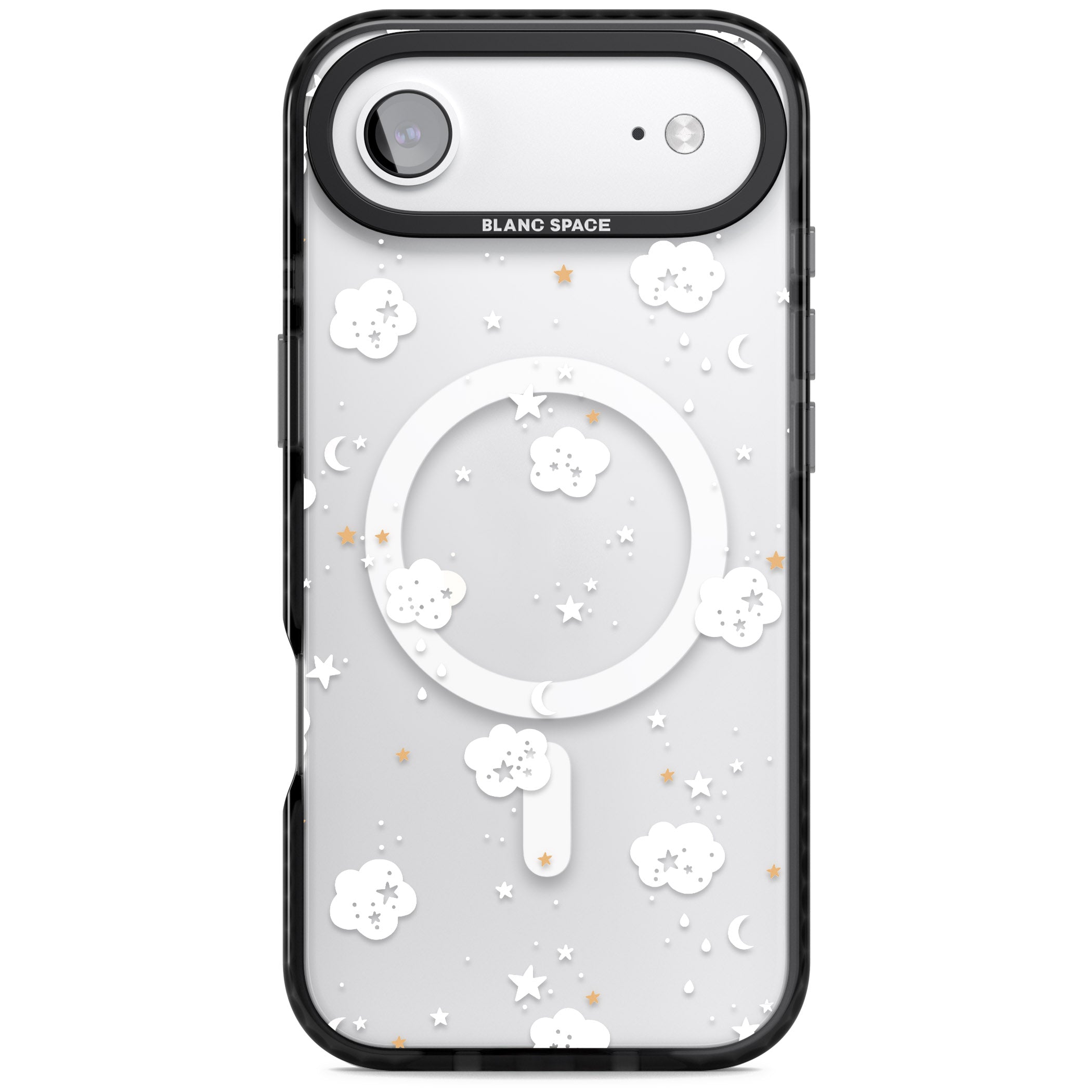 Starry Night Cloud iPhone 17 Air Impact Pro Black Phone Case