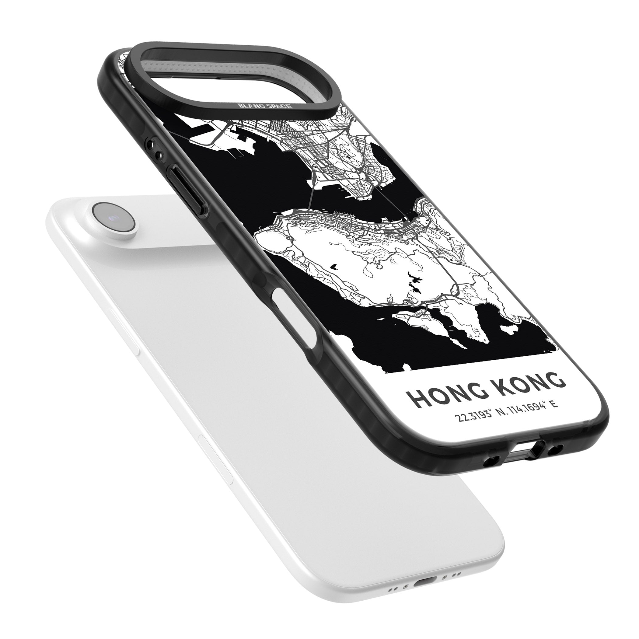 Hong Kong Map iPhone 17 Air Impact Pro Black Phone Case Colours