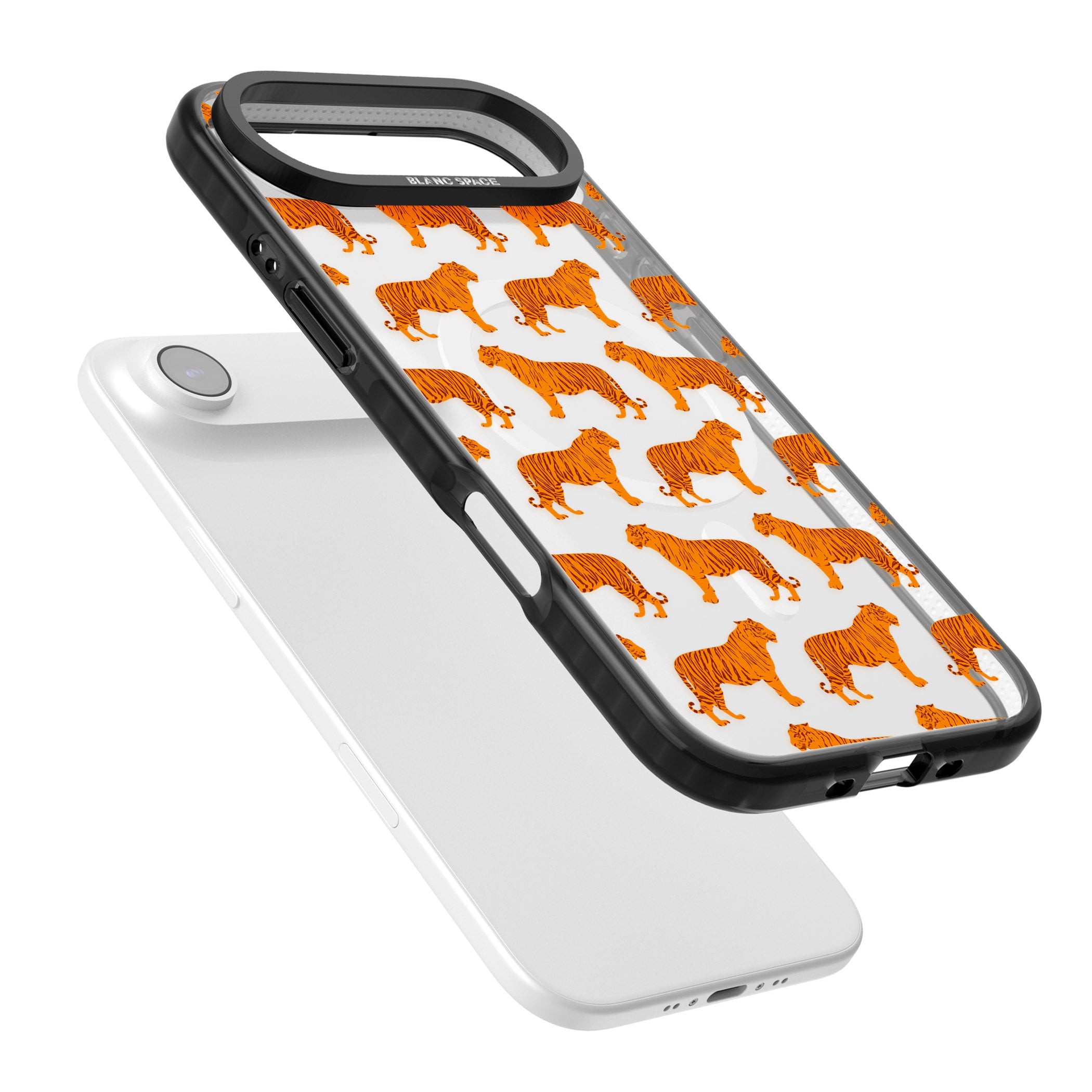 Tiger Pattern iPhone 17 Air Impact Pro Black Phone Case Colours