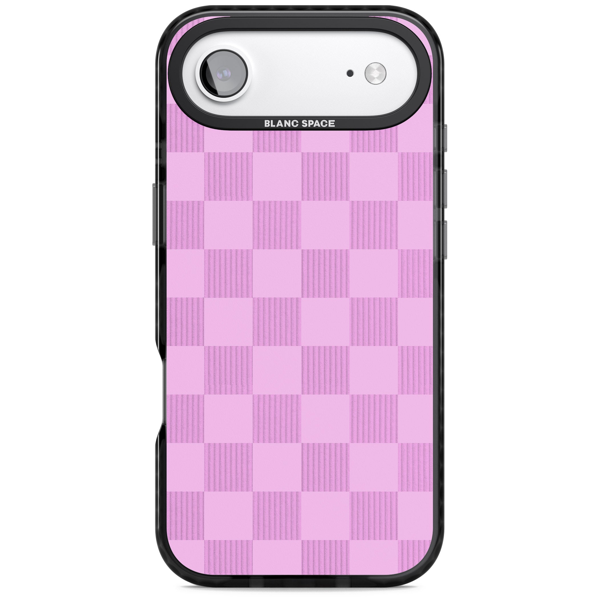 Bubblegum Checkered iPhone 17 Air Impact Pro Black Phone Case
