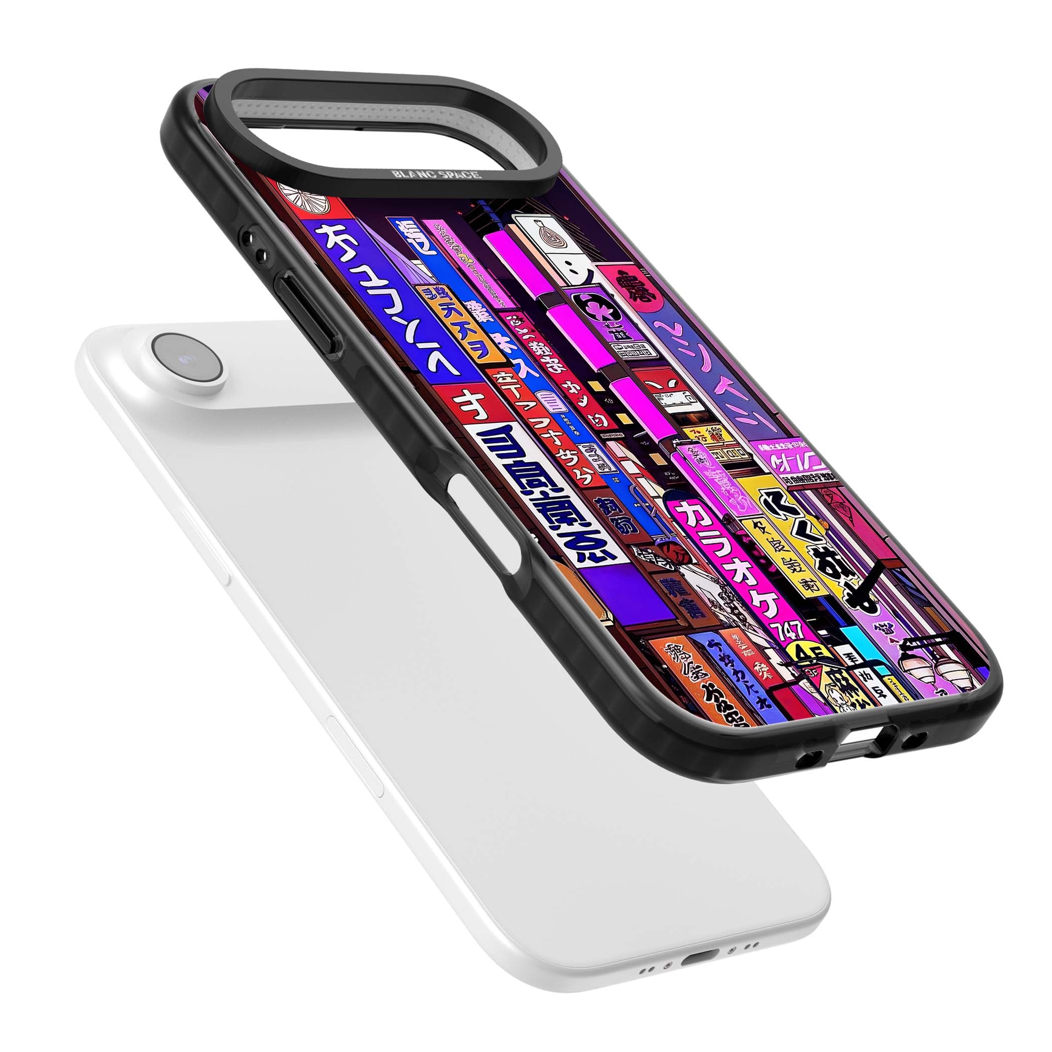 NEON NIGHT anime iPhone case | Black Impact Magsafe case for iPhone Air