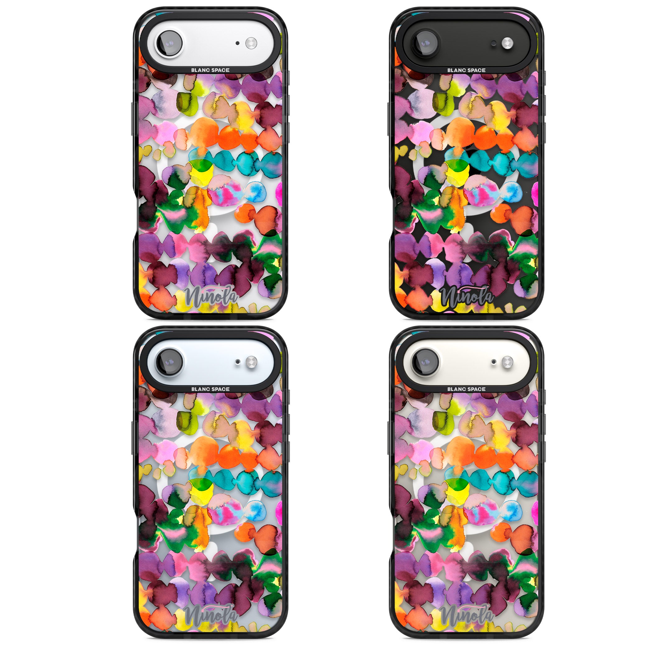 Ink Splash Hues iPhone 17 Air Impact Pro Black Phone Case APT Impact Protection