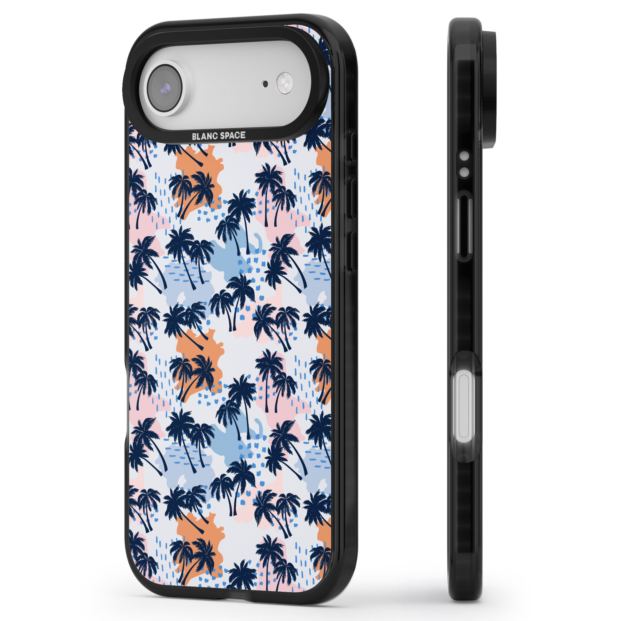 Tropical Vibes Palm iPhone 17 Air Impact Pro Black Phone Case Side Profile