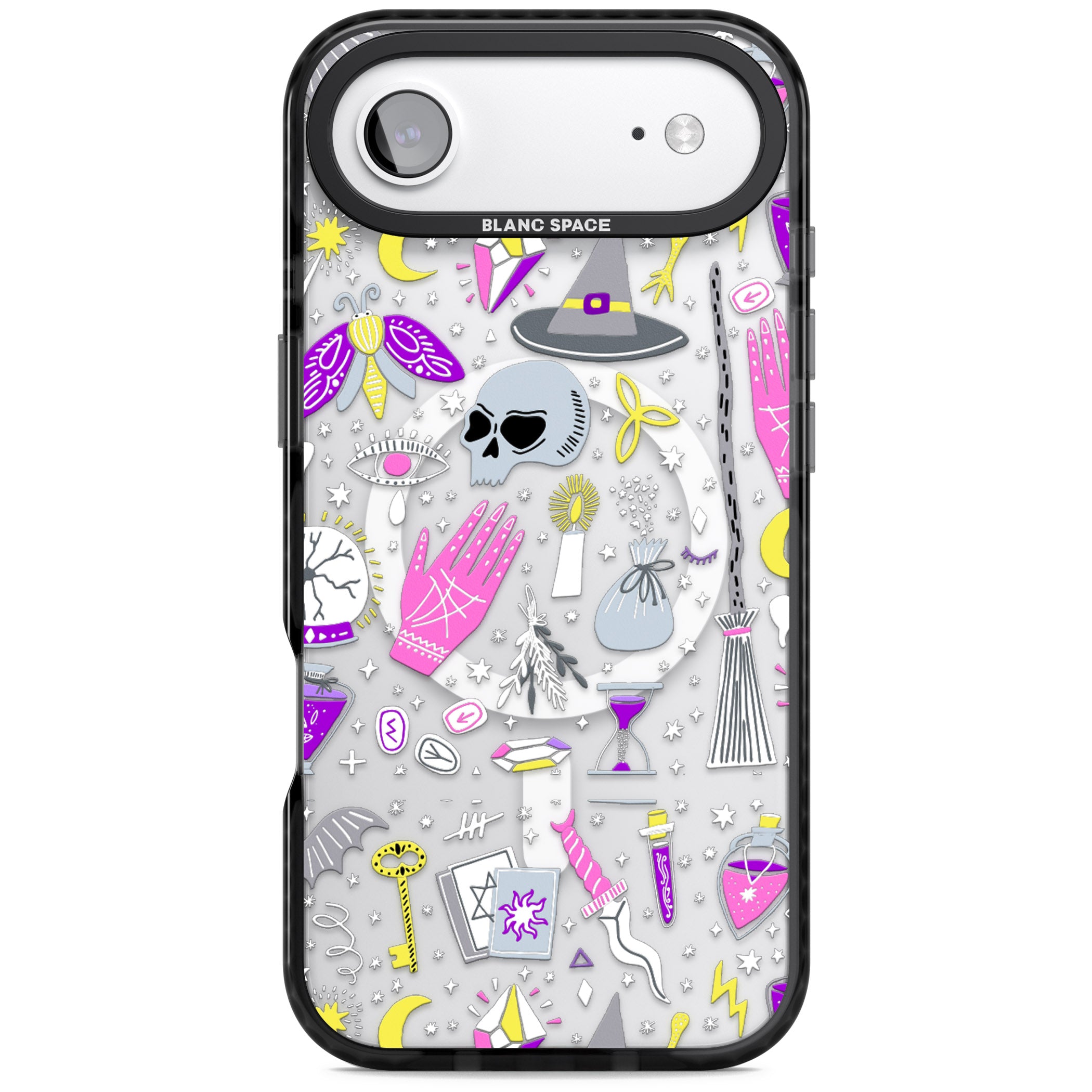 Black Magic Pattern iPhone 17 Air Impact Pro Black Phone Case