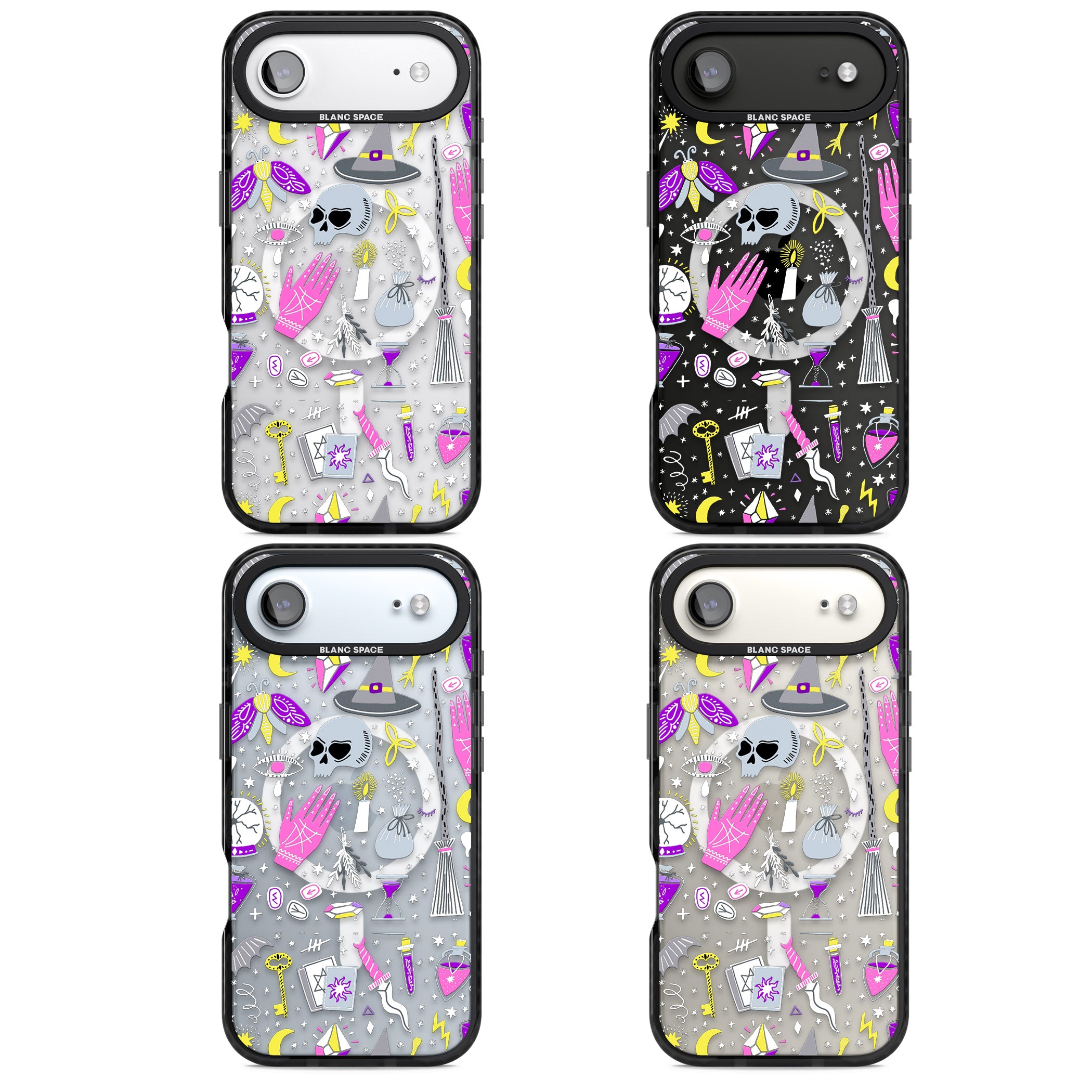 Black Magic Pattern iPhone 17 Air Impact Pro Black Phone Case APT Impact Protection