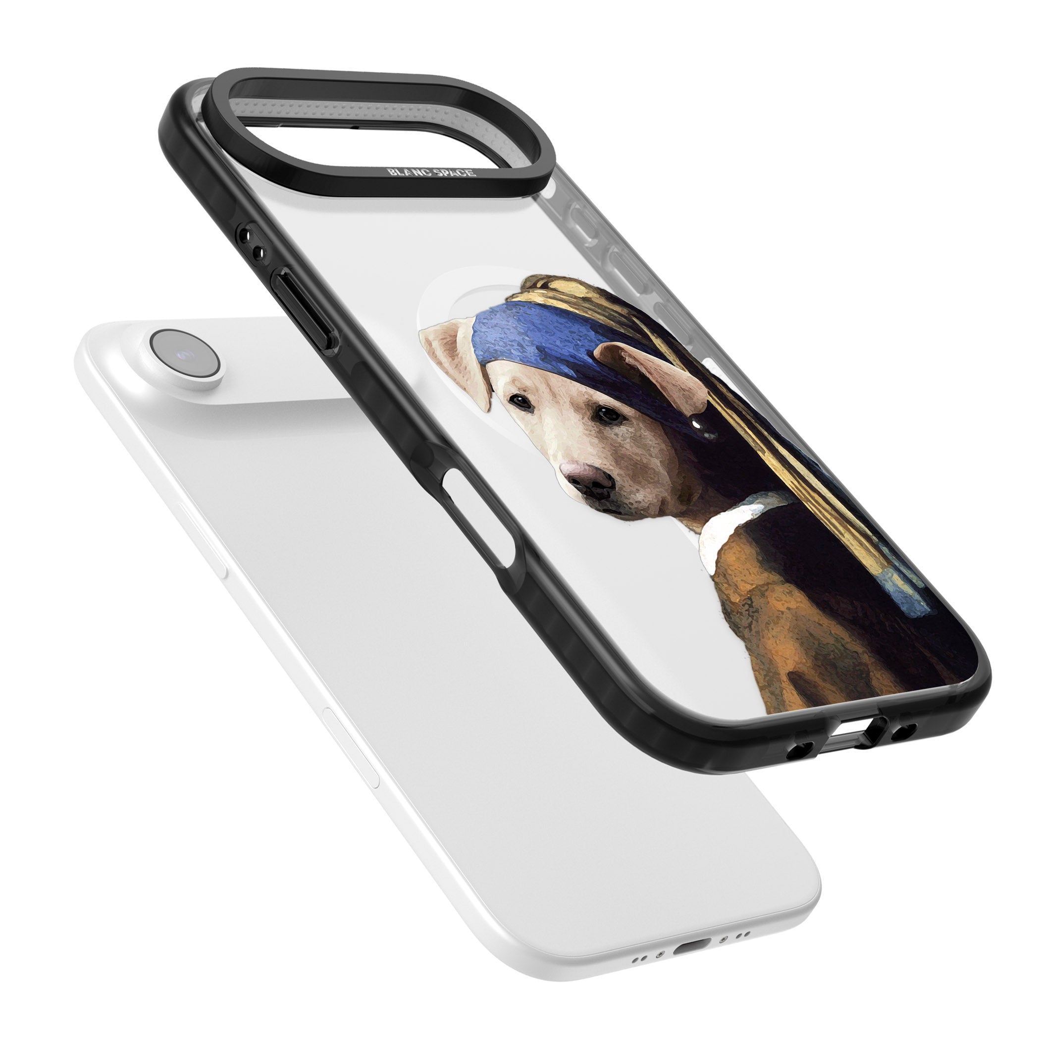 Doggo With A Pearl Earring iPhone 17 Air Impact Pro Black Phone Case Colours