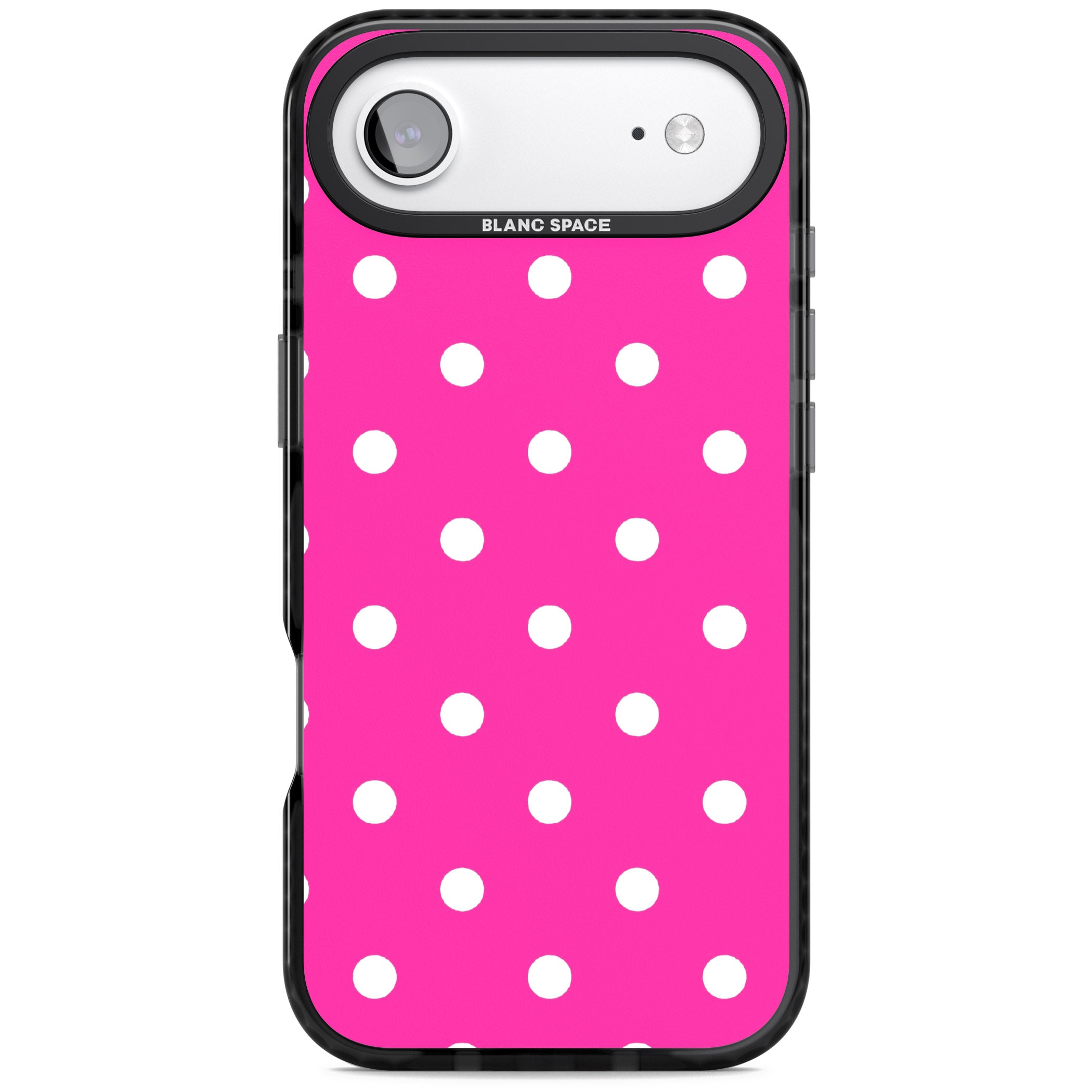 Pink Polka Dot iPhone 17 Air Impact Pro Black Phone Case