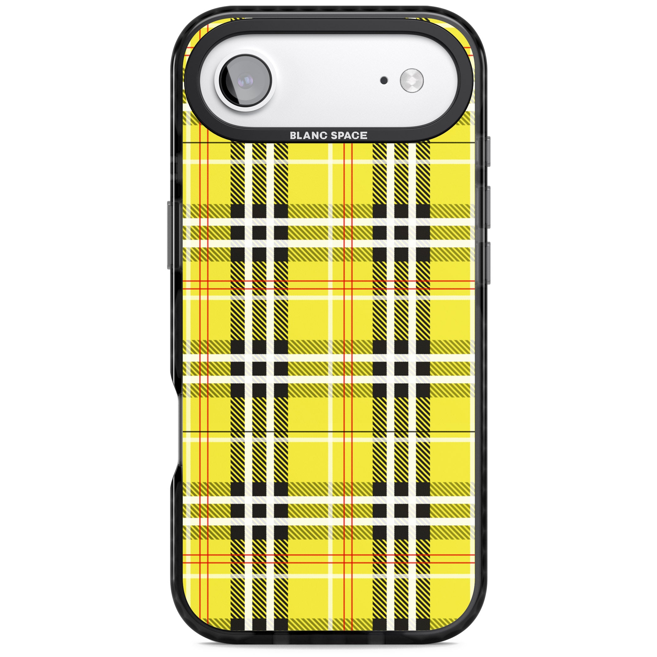 Yellow Plaid iPhone 17 Air Impact Pro Black Phone Case